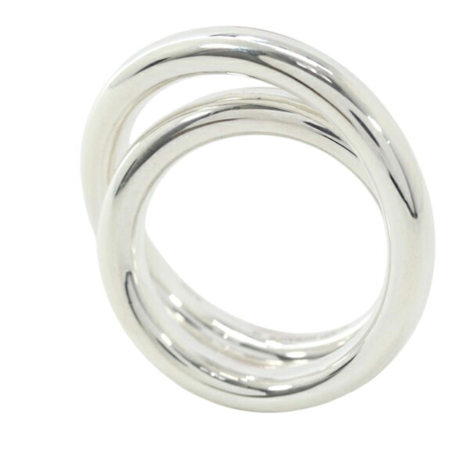 Hermes Silver 925 Band Ring (Pre-Owned)