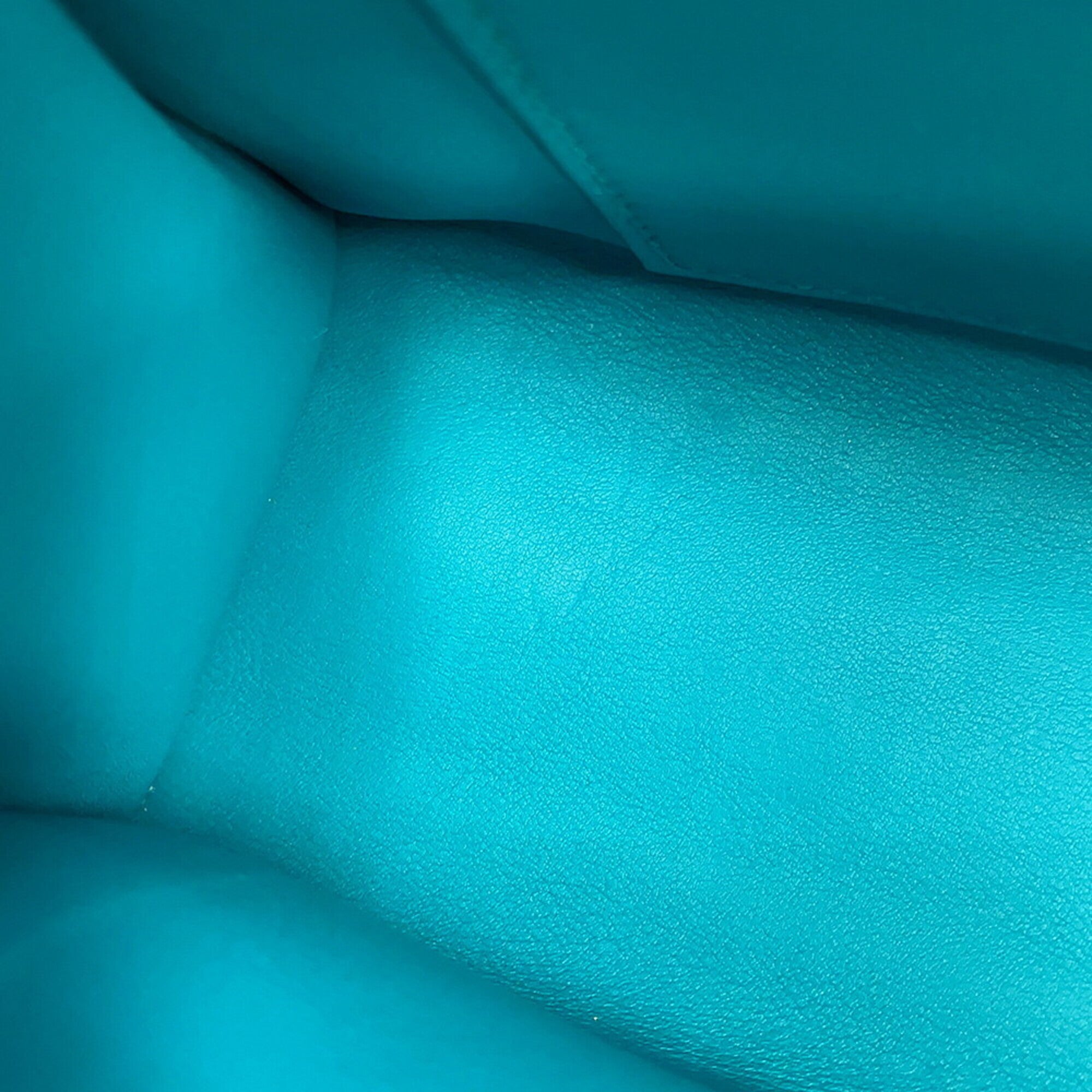 Hermes Blue Paon Swift Leather Handbag Pochette (Pre-Owned)