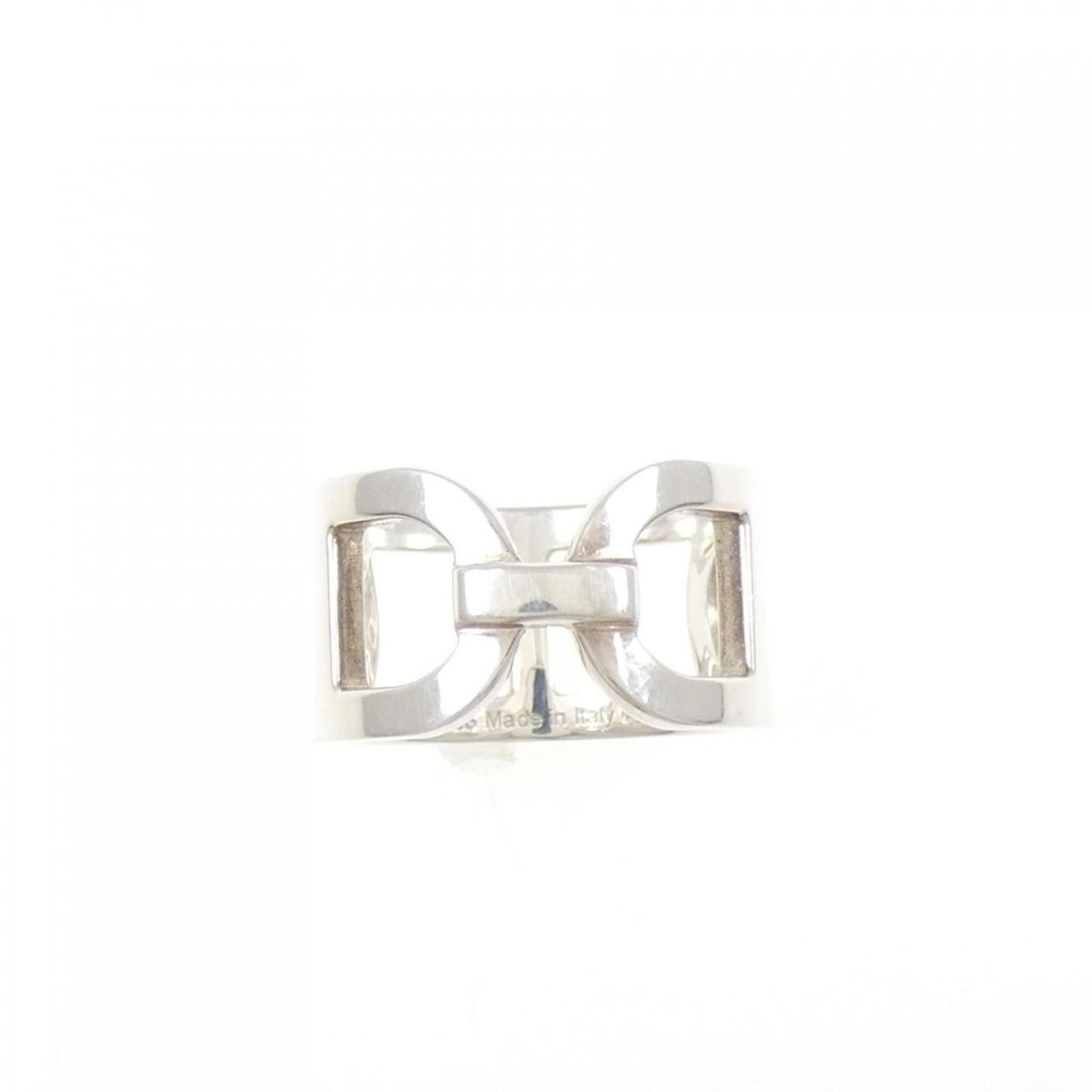Hermes Silver Silver 925 Band Ring (Pre-Owned)