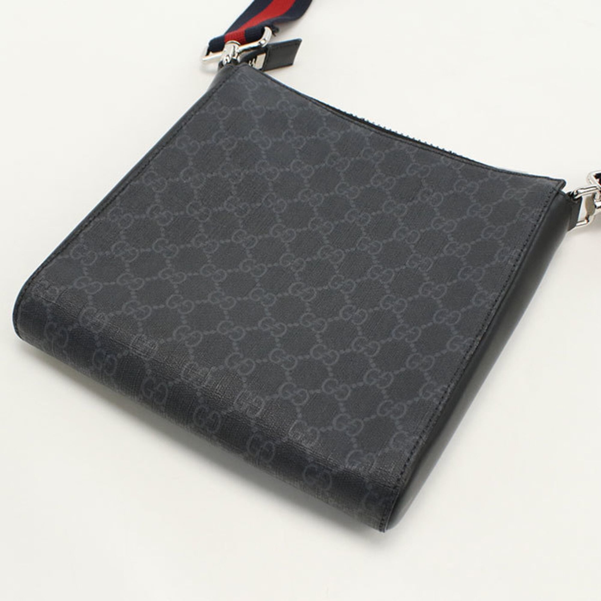 Gucci Black Pvc Messenger Bag Shoulder Bag (Pre-Owned)