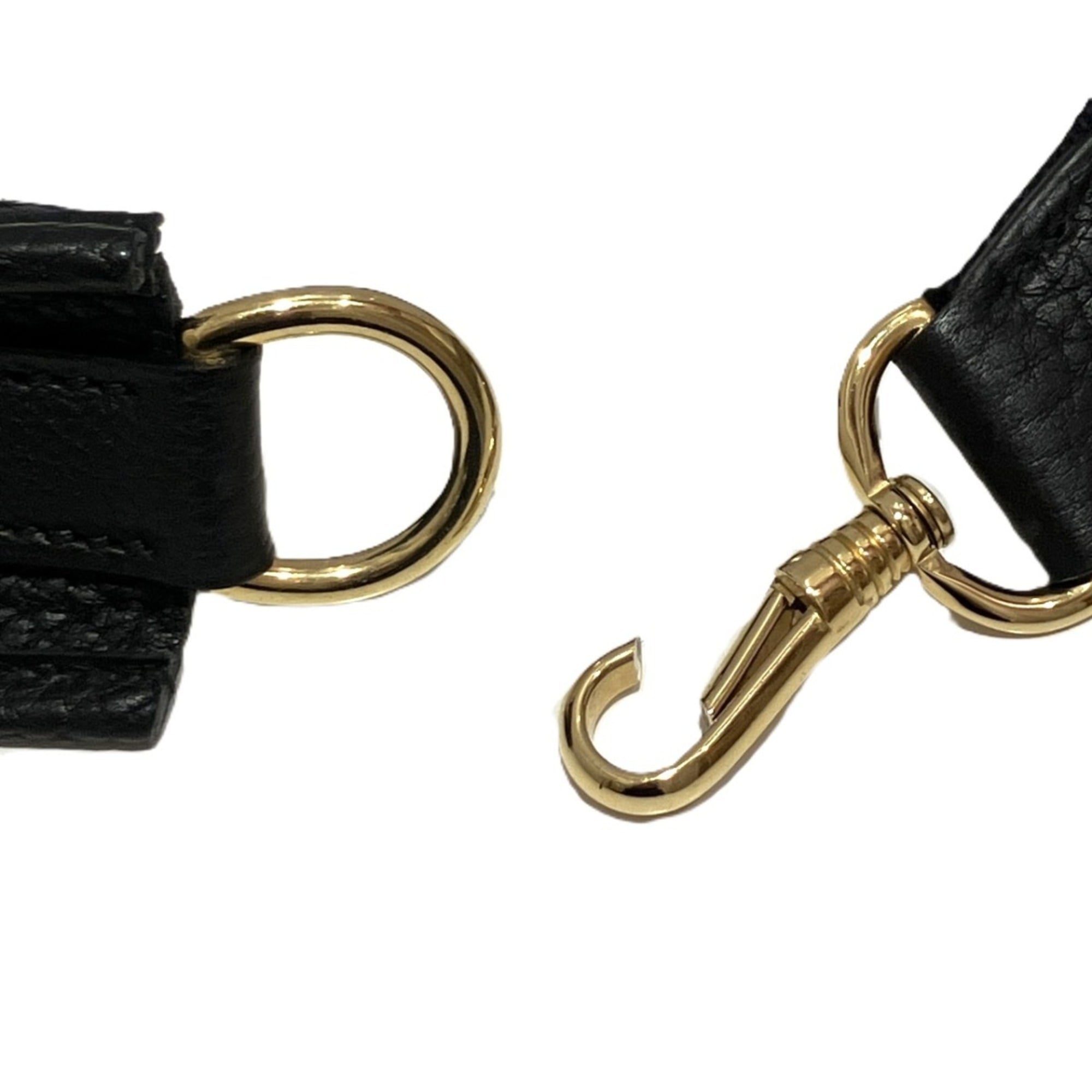 Hermes Evelyne Black Taurillon Clemence Leather Shoulder Bag (Pre-Owned)