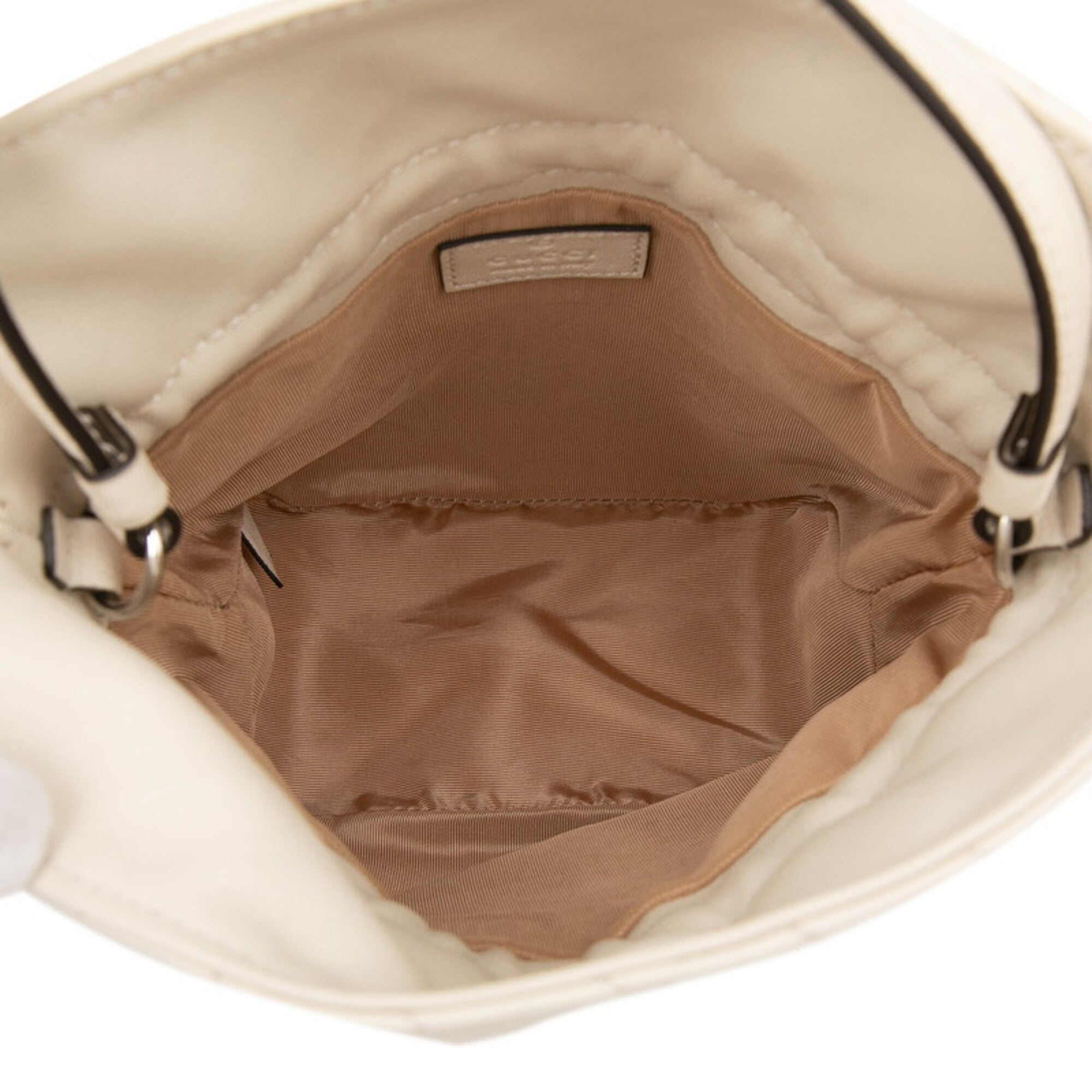 Gucci Off-White Leather Shoulder Bag (Pre-Owned)