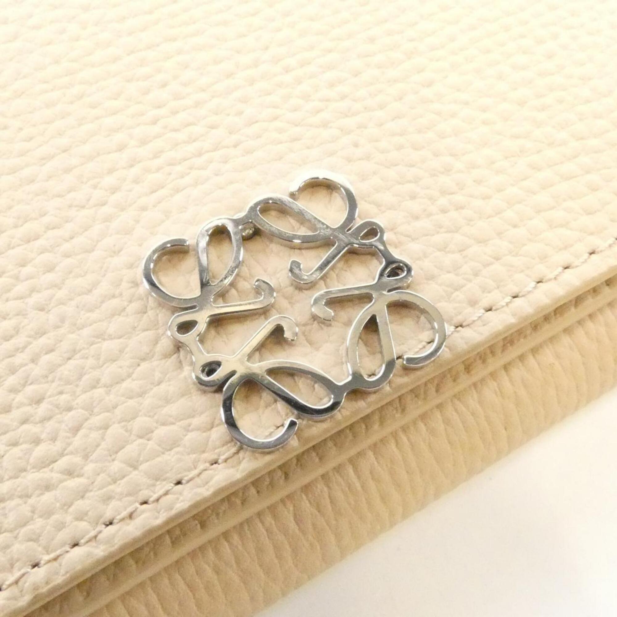 Loewe Beige Leather Wallet (Tri-Fold) (Pre-Owned)