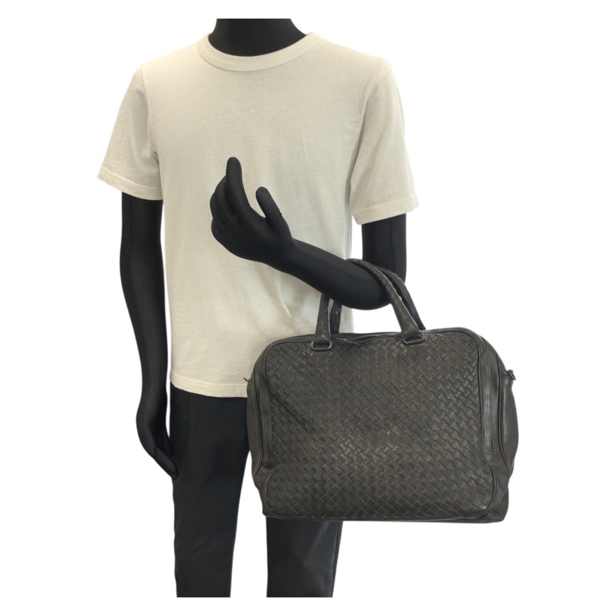 Bottega Veneta Black Leather Briefcase (Pre-Owned)