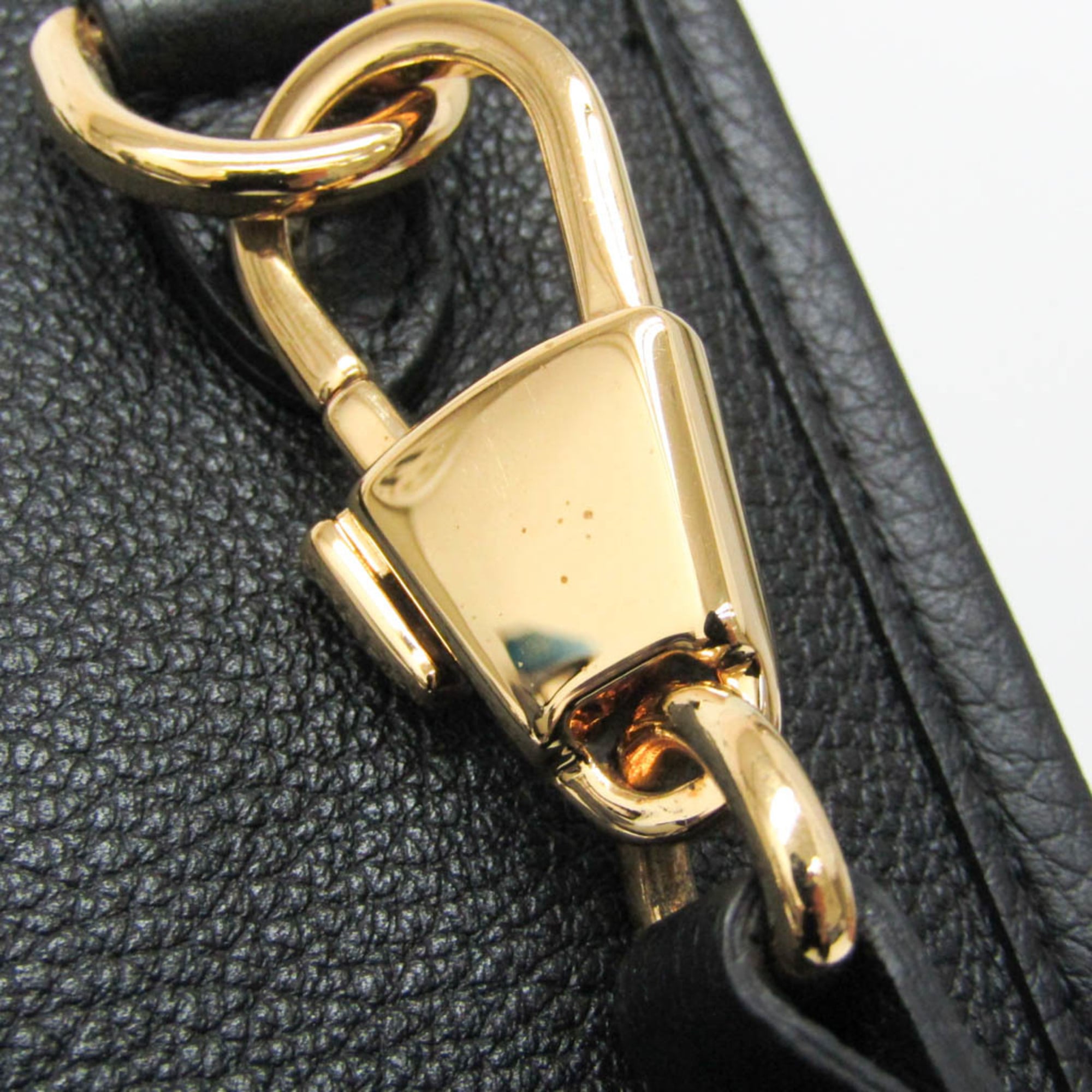 Gucci Black Leather Shoulder Bag Tote Bag (Pre-Owned)