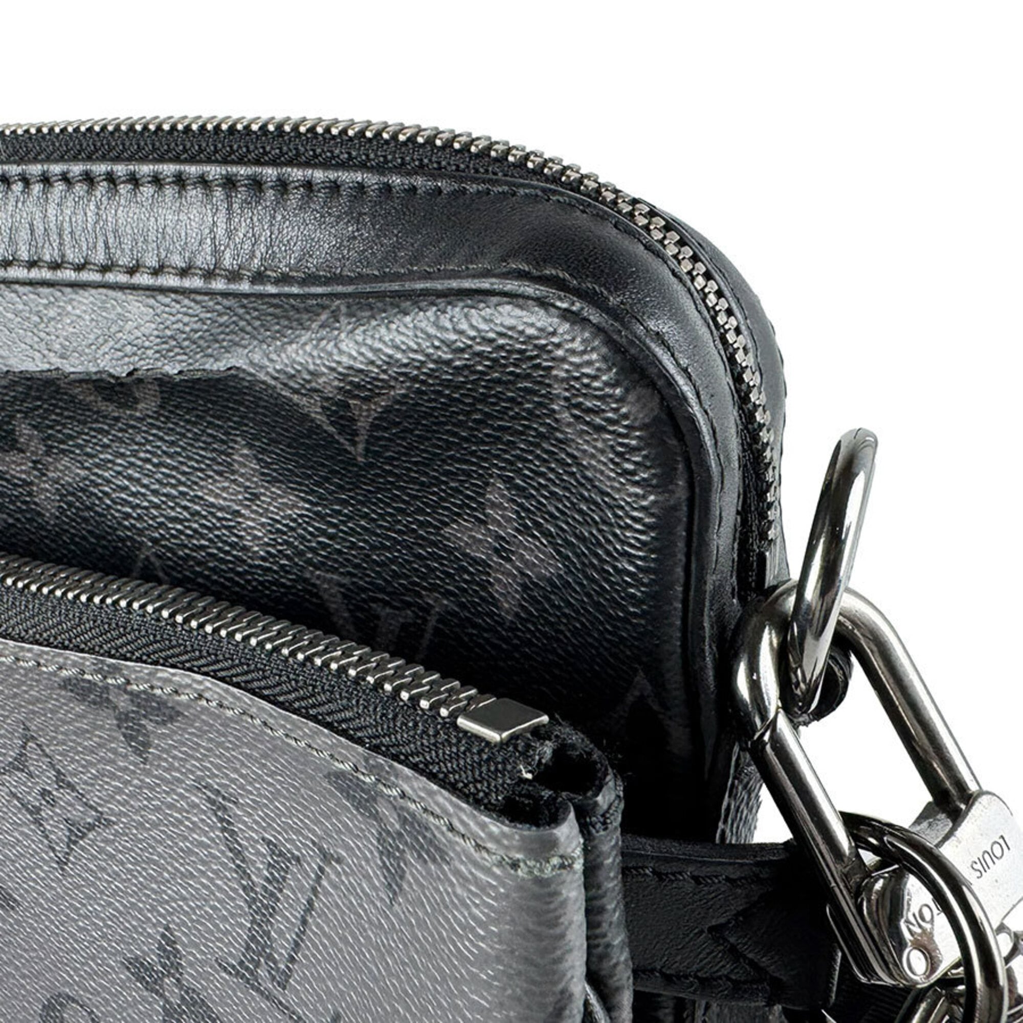 Louis Vuitton Black Gray Monogram Eclipse Pvc Shoulder Bag (Pre-Owned)