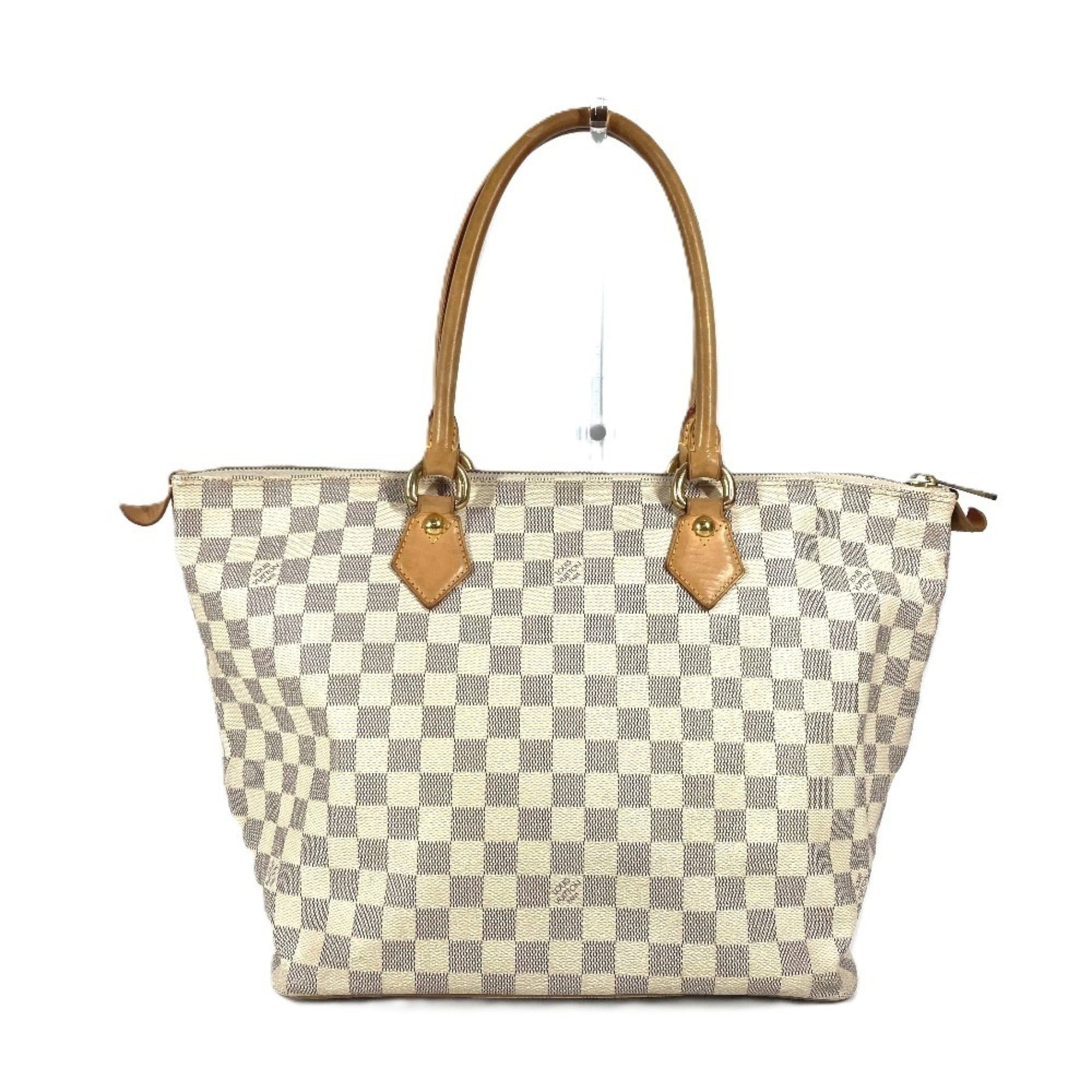 Louis Vuitton White Damier Azur Shoulder Bag Tote Bag (Pre-Owned)