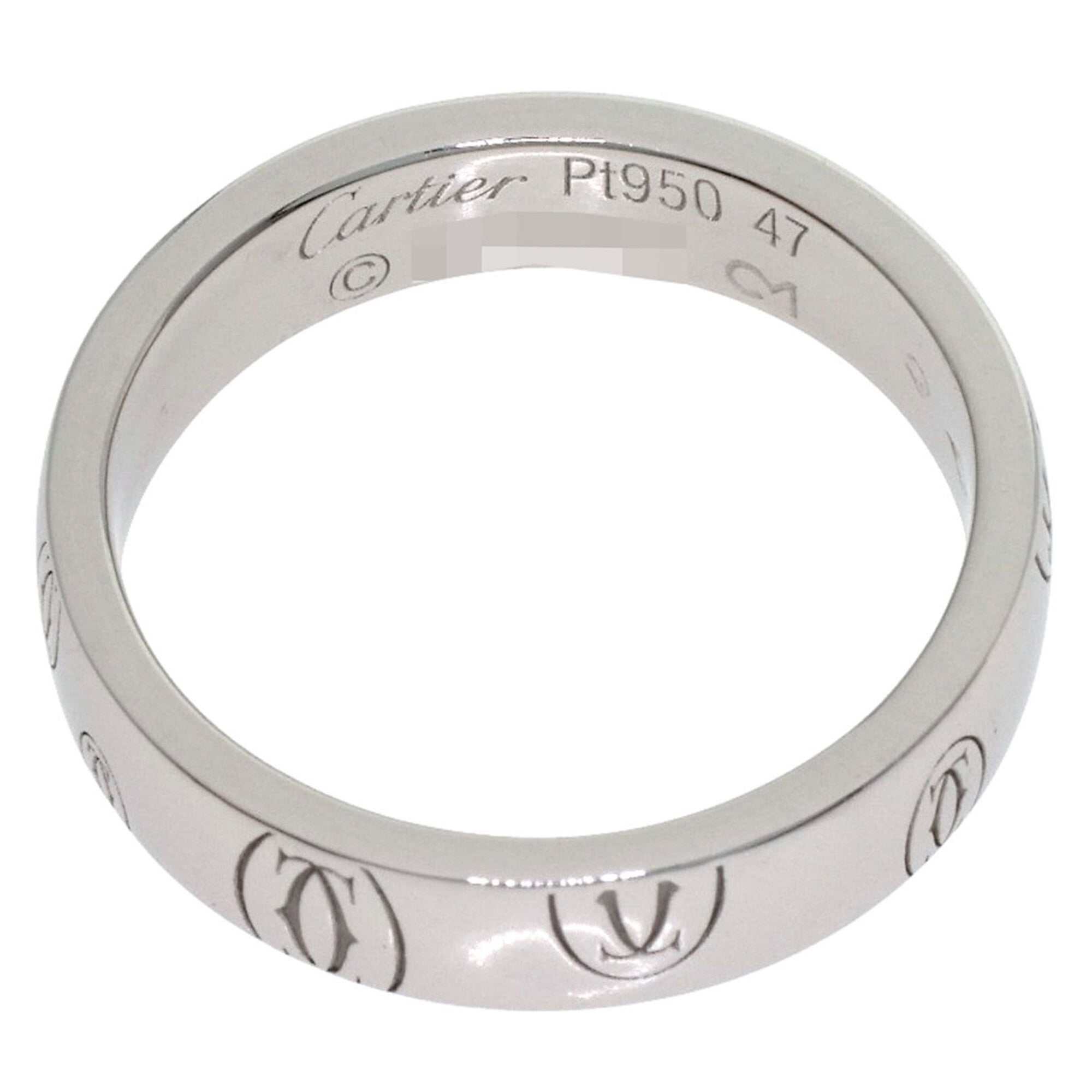 Cartier Happy Birthday Platinum 950 Band Ring (Pre-Owned)