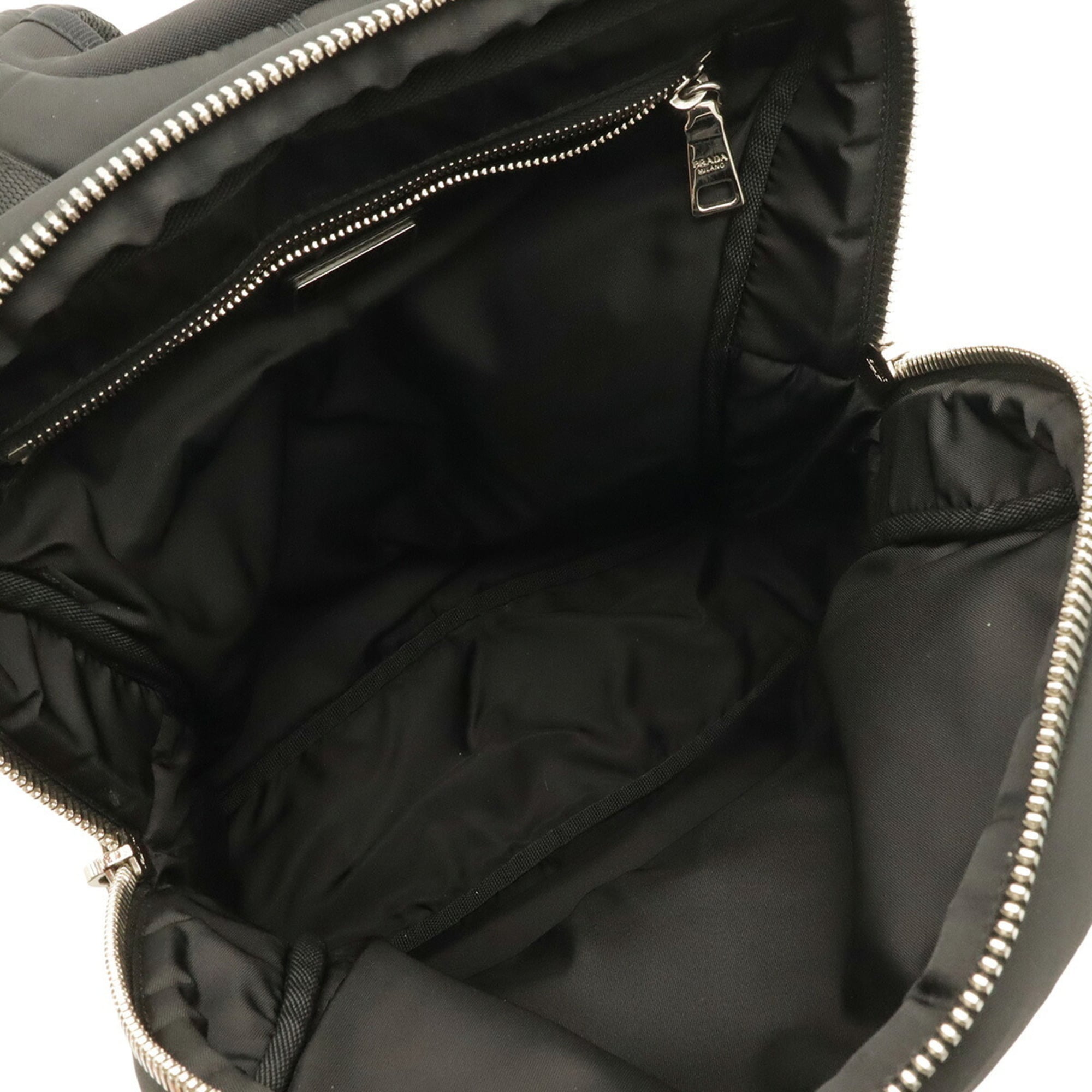 Prada Black Green Khaki Nero Tessuto Backpack (Pre-Owned)