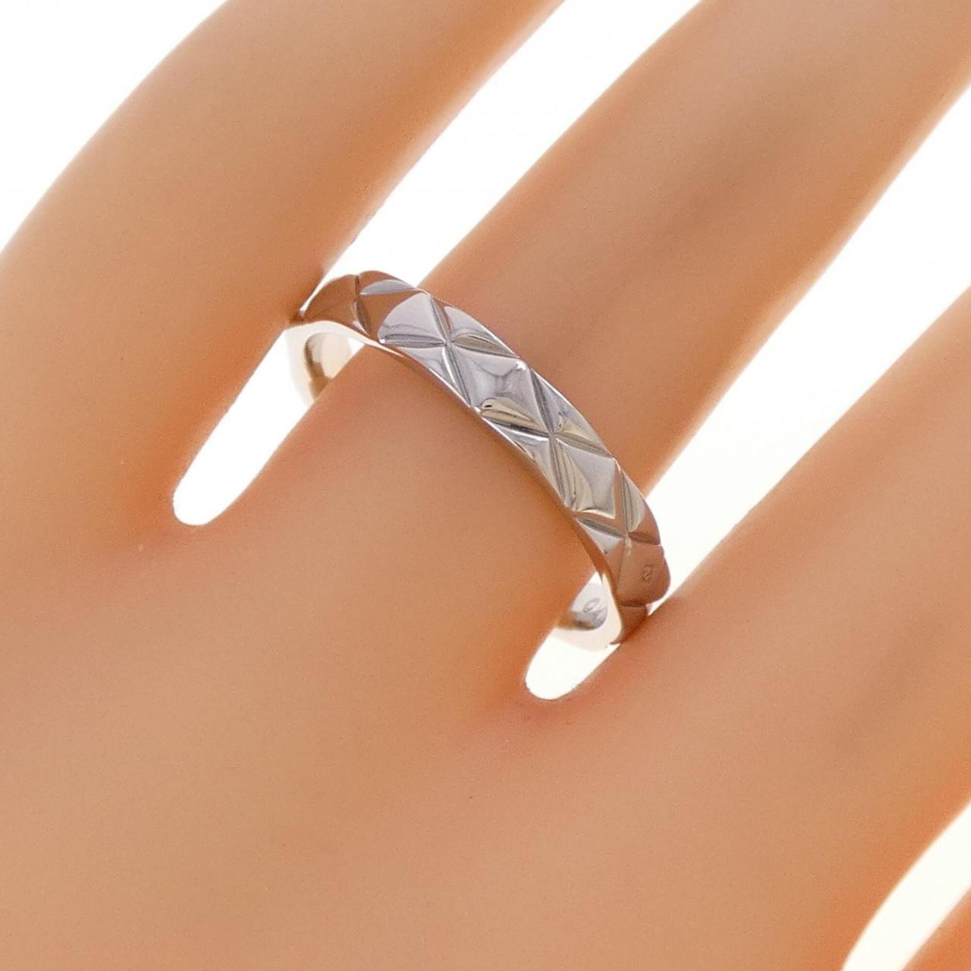 Chanel Silver Platinum 950 Band Ring (Pre-Owned)