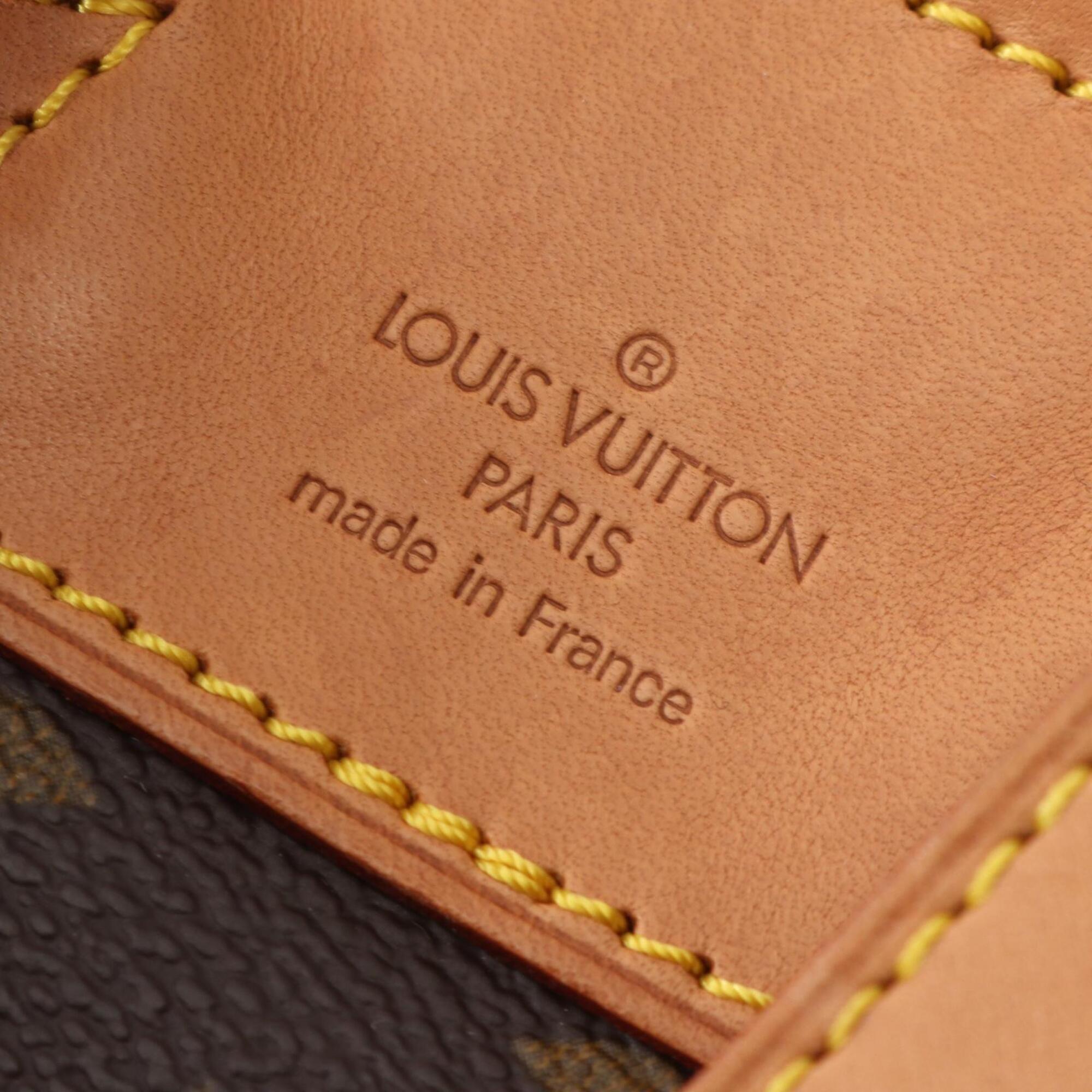 Louis Vuitton Brown Coated Canvas Leather Backpack Handbag (Pre-Owned)