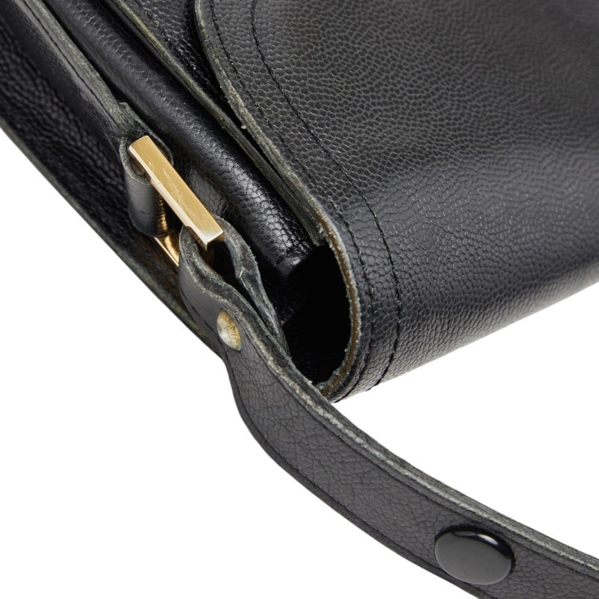 Saint Laurent Black Leather Shoulder Bag (Pre-Owned)