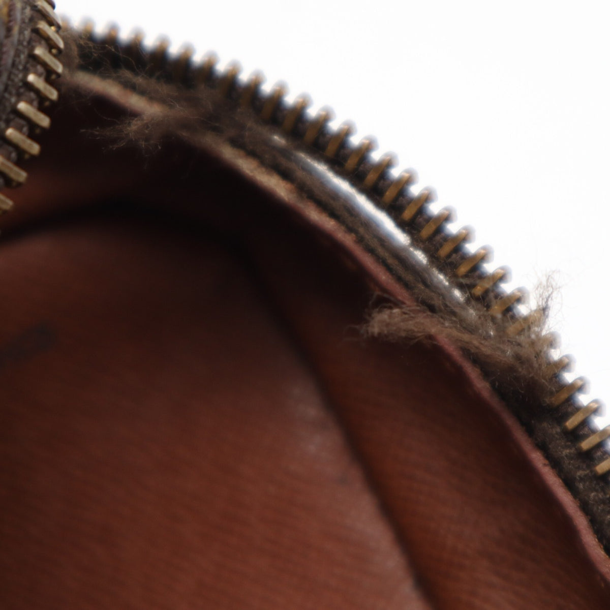 Louis Vuitton Beige Brown Monogram Coated Canvas Leather Shoulder Bag (Pre-Owned)