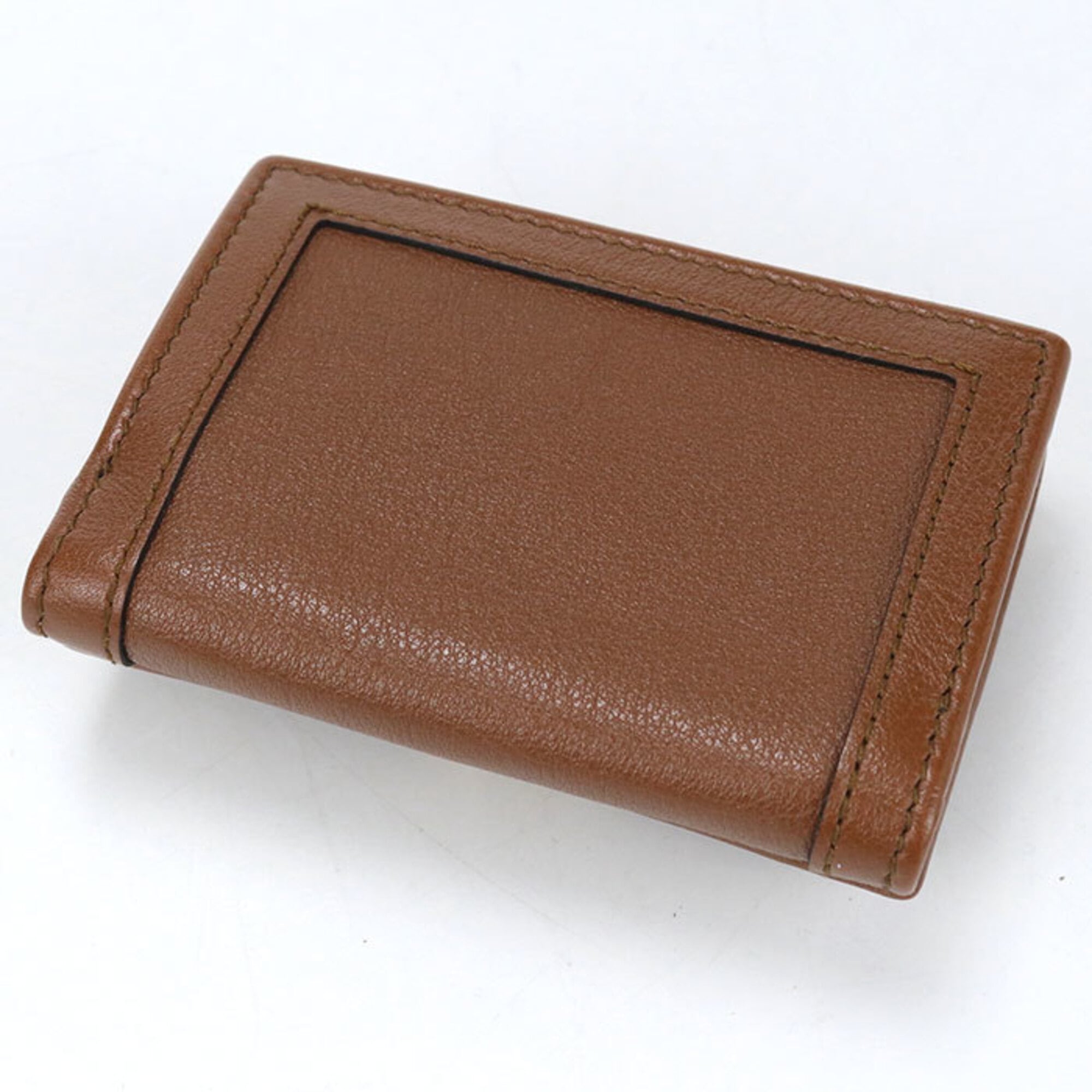 Gucci Brown Leather Wallet (Tri-Fold) (Pre-Owned)