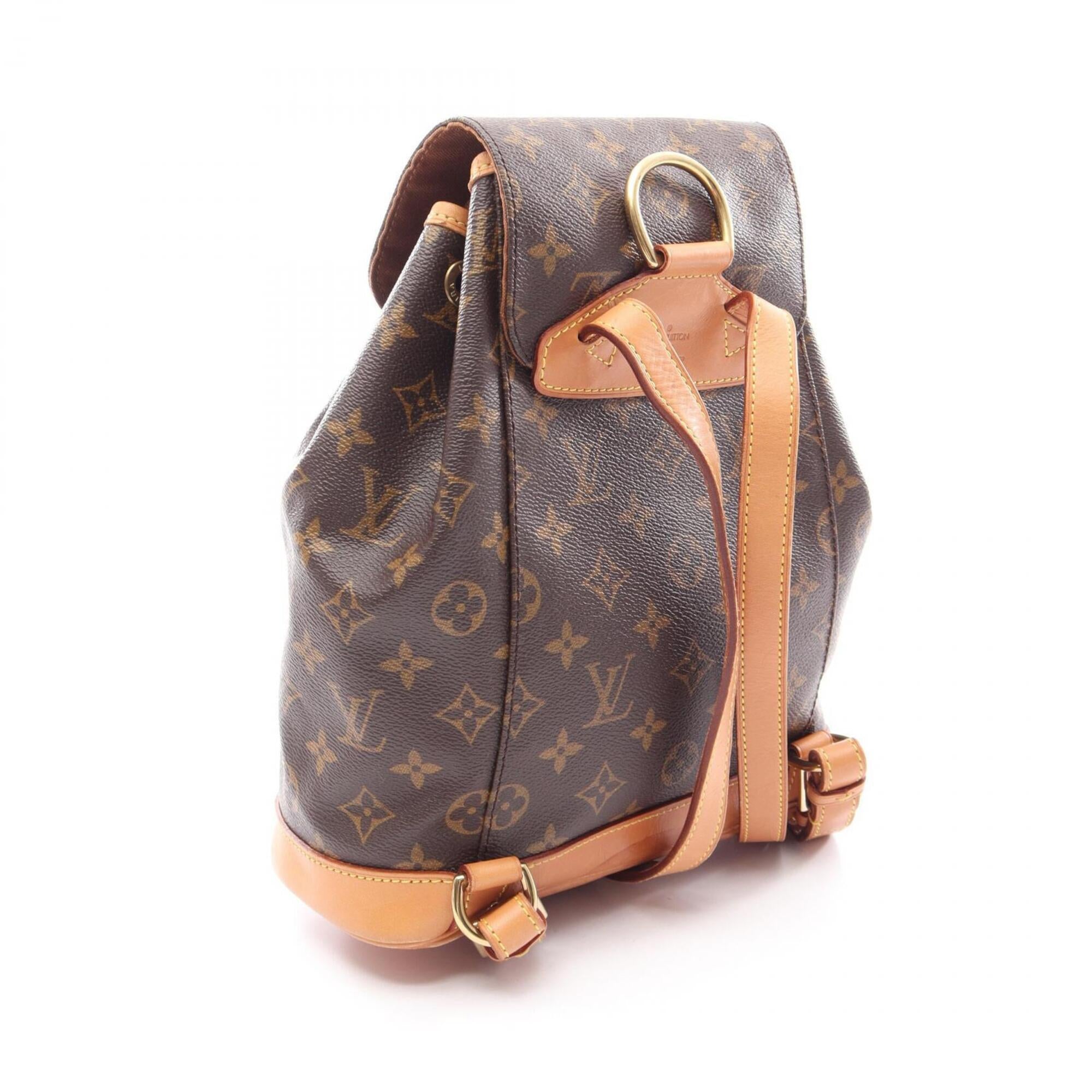 Louis Vuitton Brown Pvc Leather Backpack Handbag (Pre-Owned)