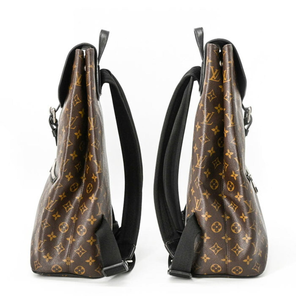Louis Vuitton Black Brown Monogram Macassar Backpack (Pre-Owned)