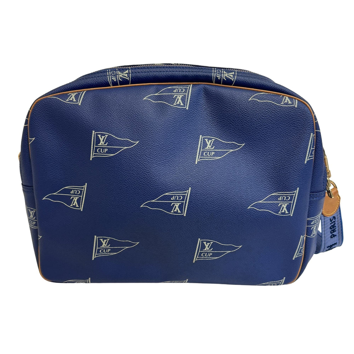 Louis Vuitton Blue Pvc Leather Messenger Bag Shoulder Bag (Pre-Owned)