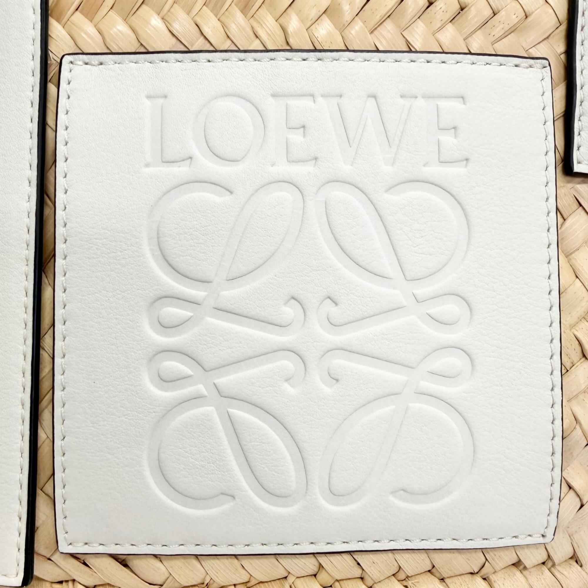 Loewe White Leather Basket Handbag (Pre-Owned)
