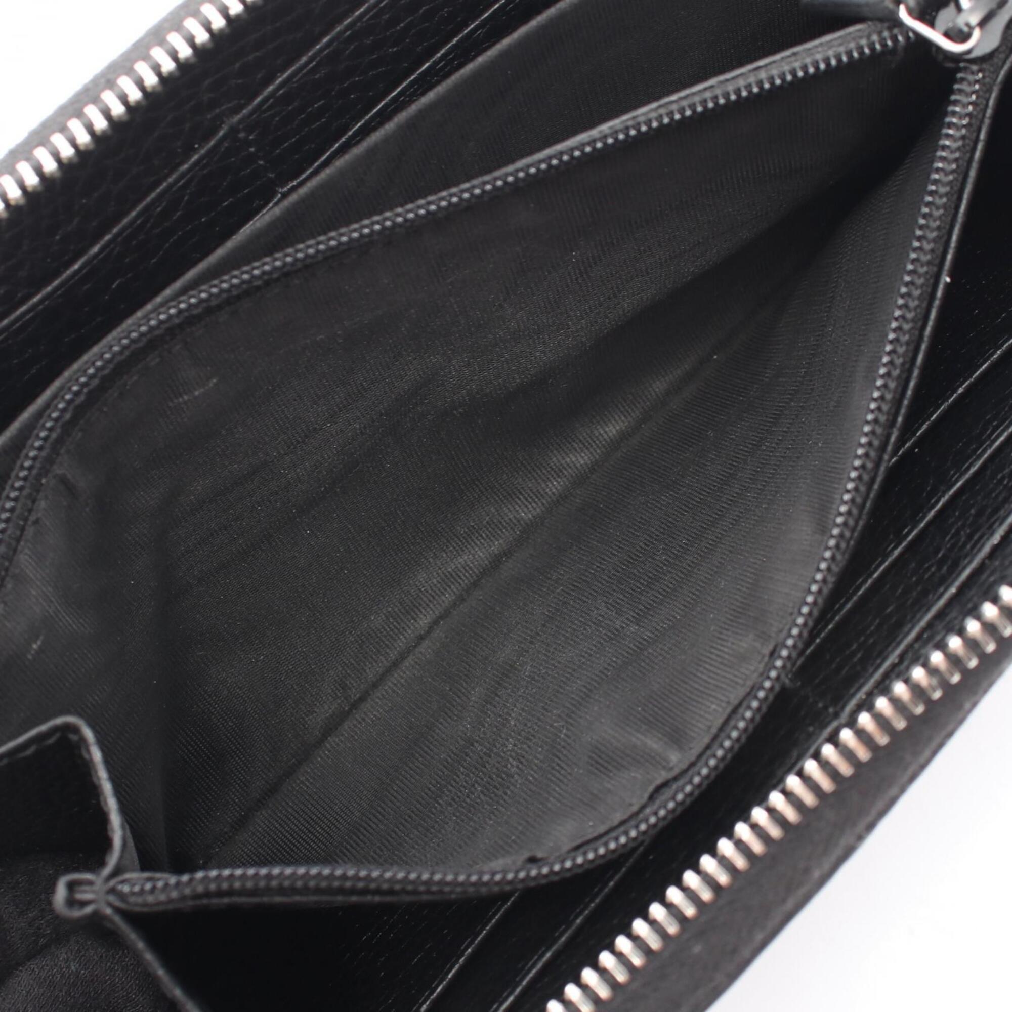 Gucci Black Leather Long Wallet (Bi-Fold) (Pre-Owned)