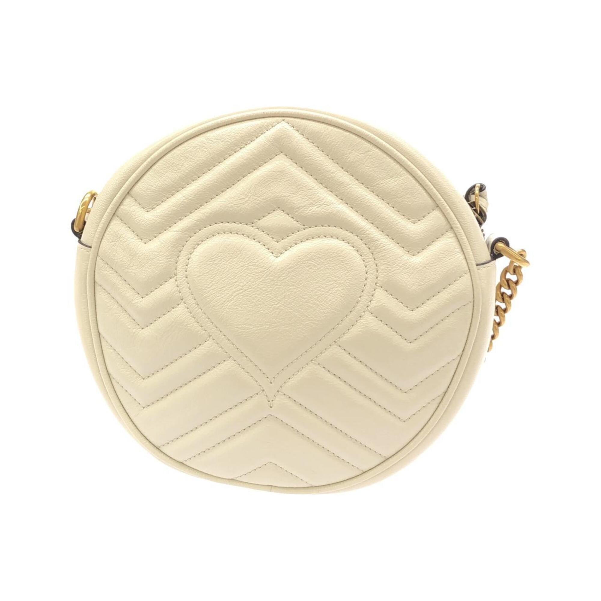 Gucci Off-White Quilting Leather Shoulder Bag (Pre-Owned)
