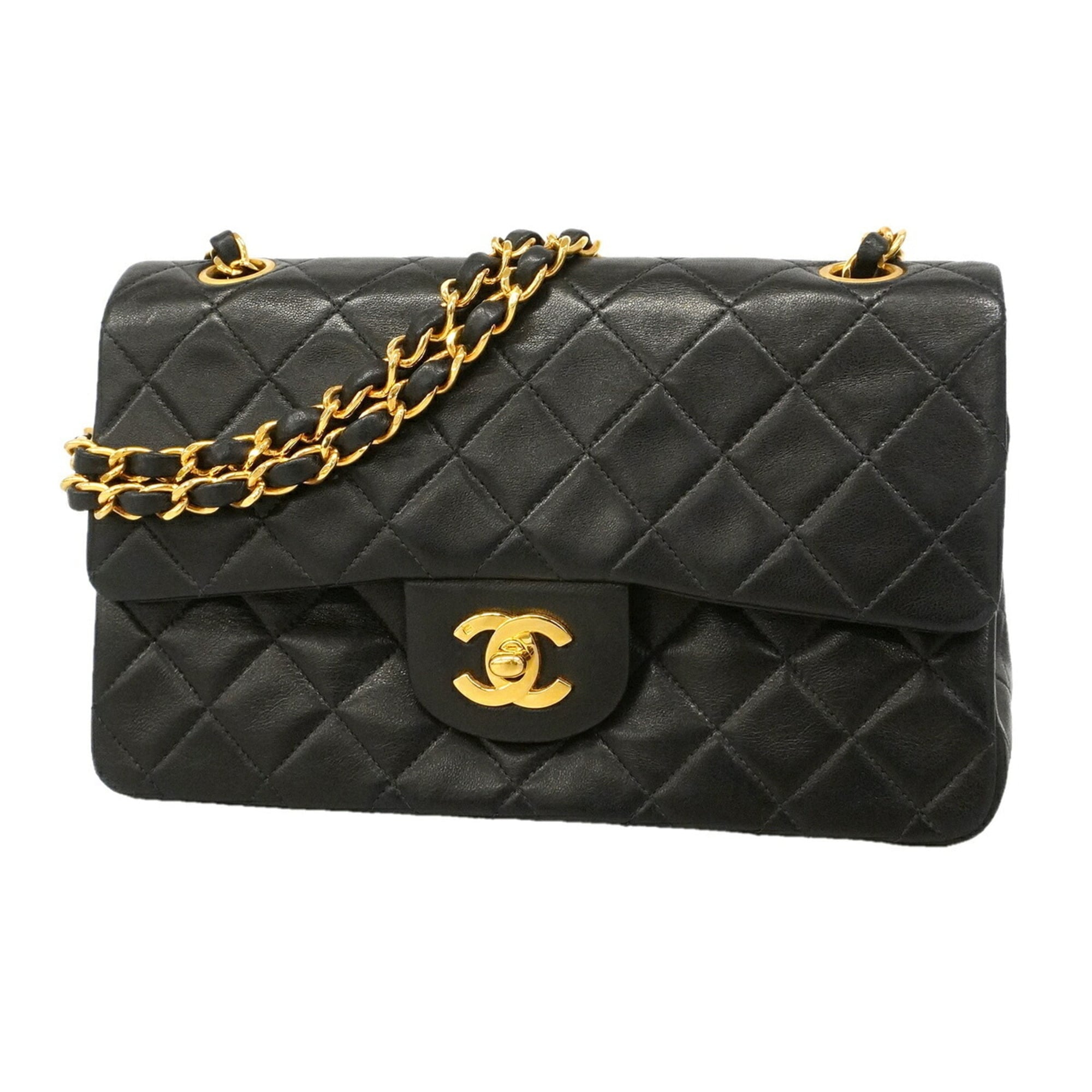 Chanel Black Leather Shoulder Bag (Pre-Owned)