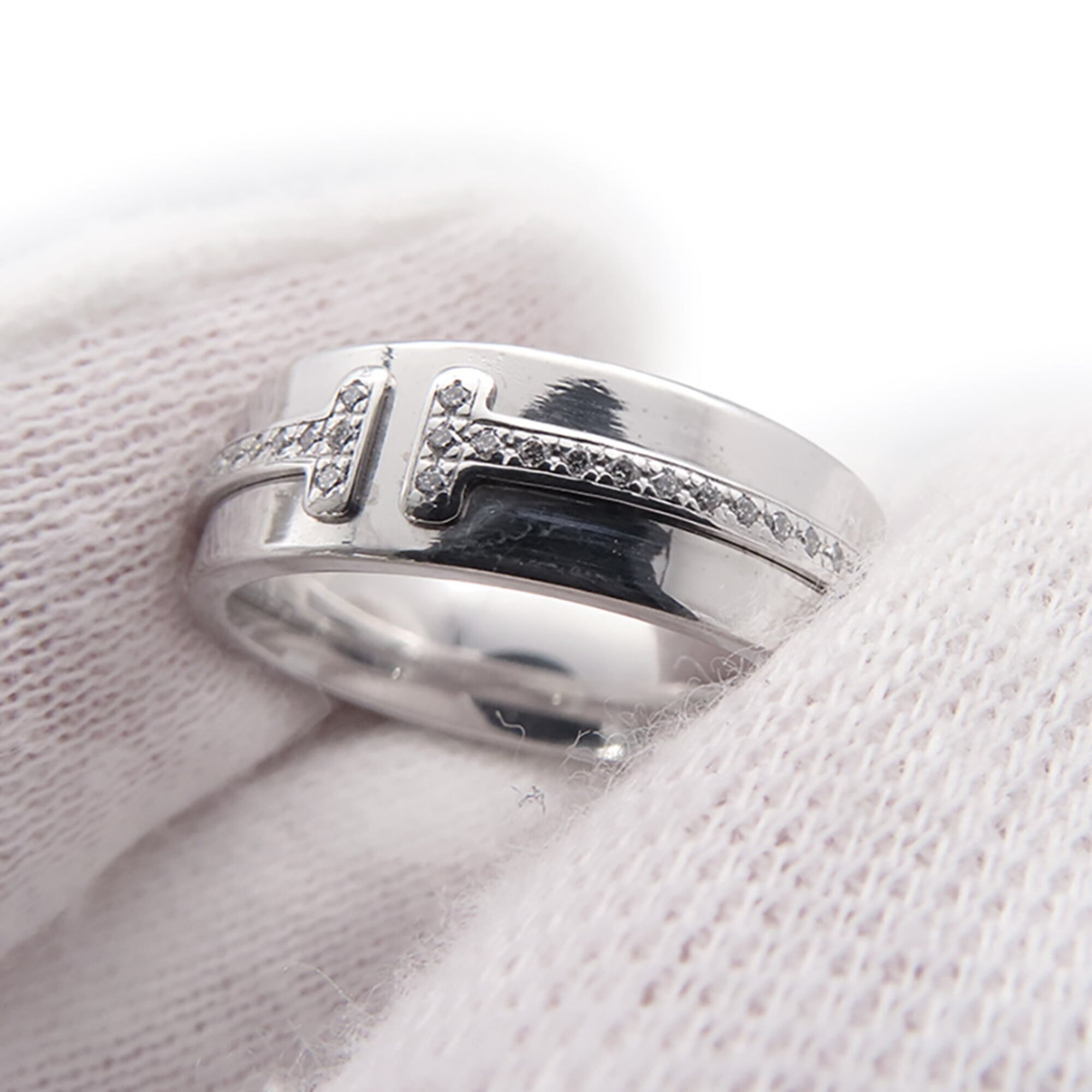 Tiffany White Gold (18K) Band Ring (Pre-Owned)