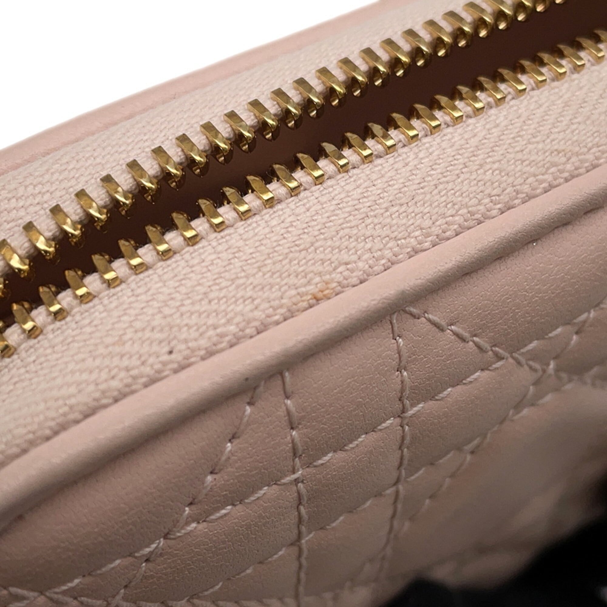 Christian Dior Pink Leather Long Wallet (Bi-Fold) (Pre-Owned)
