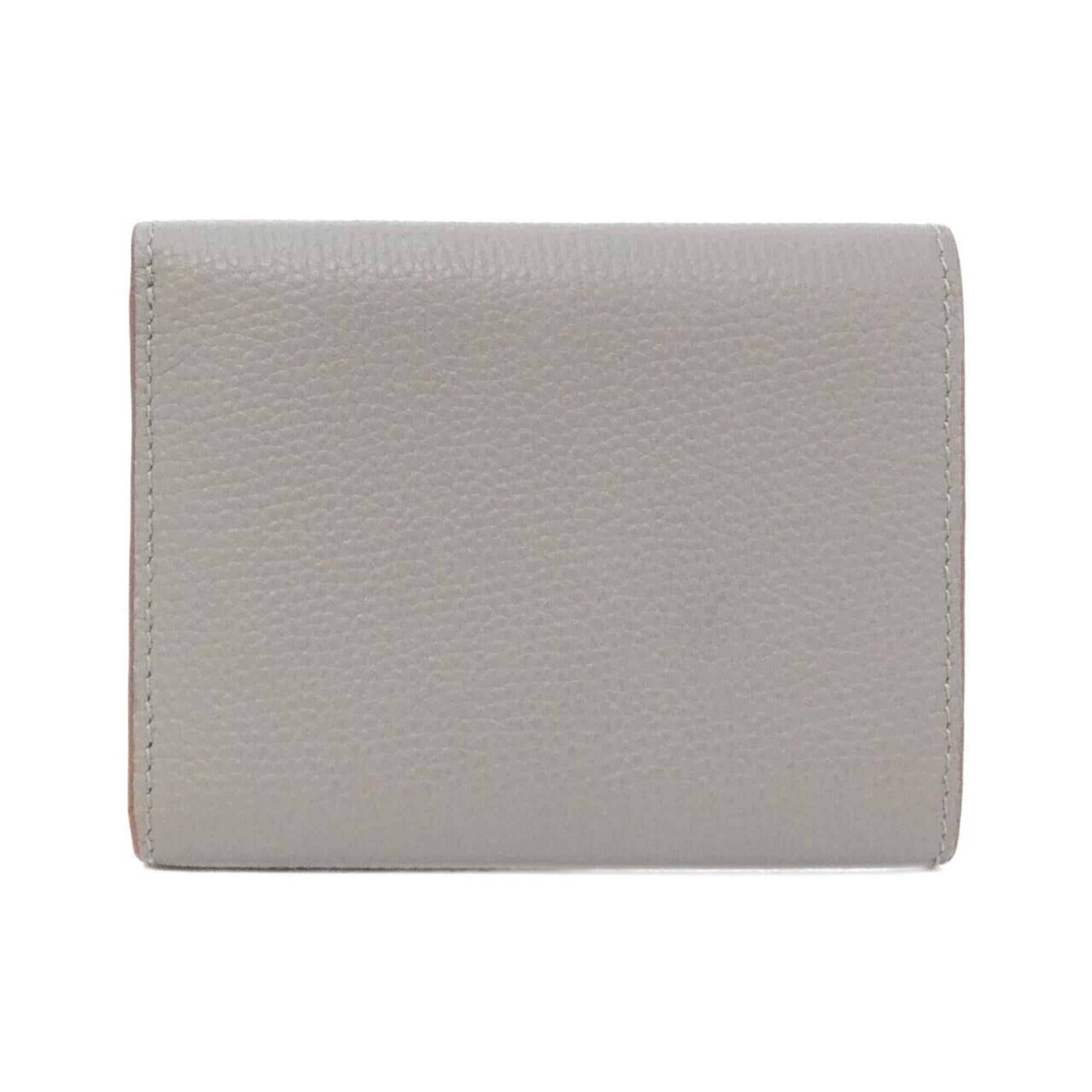 Loewe Gray Leather Wallet (Tri-Fold) (Pre-Owned)