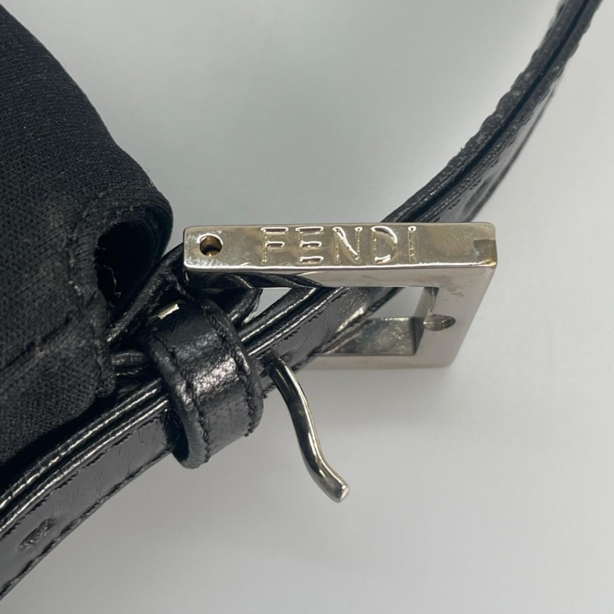 Fendi Black Satin Handbag (Pre-Owned)