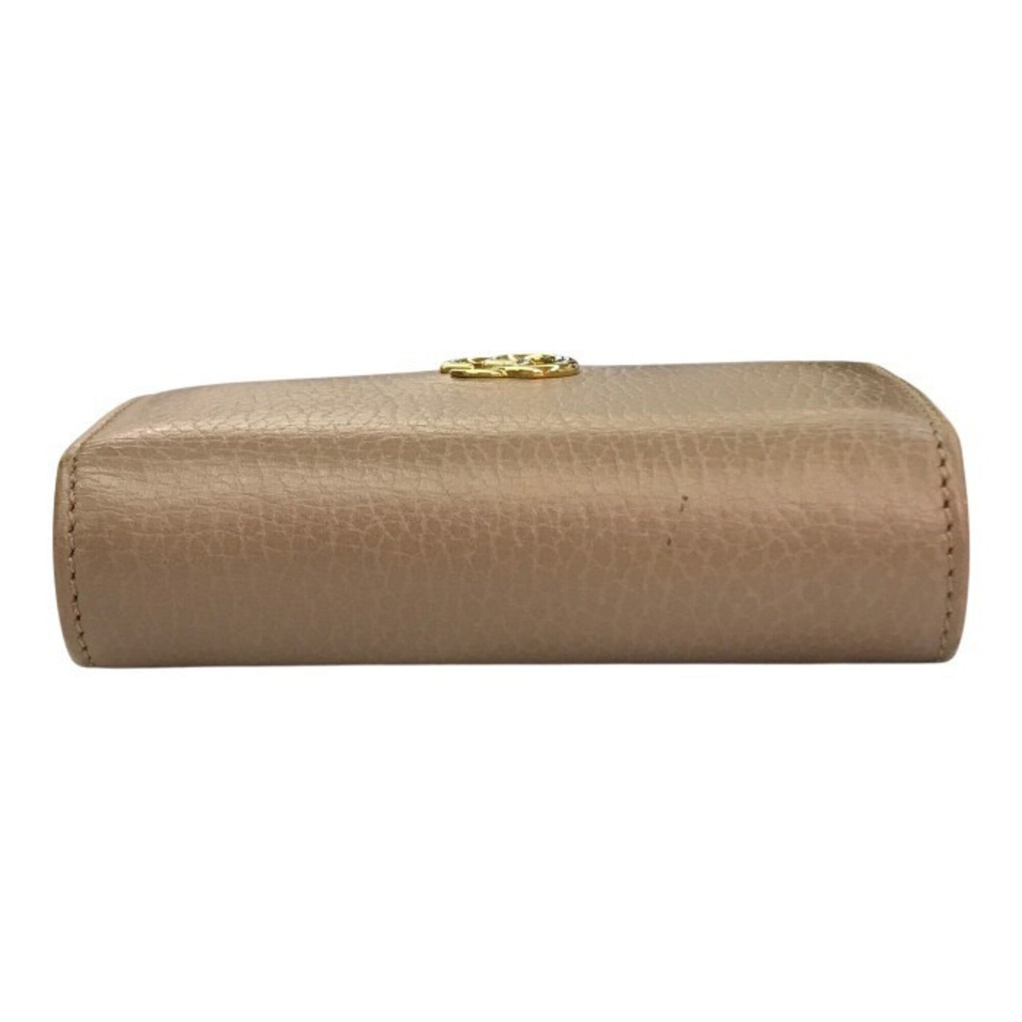 Gucci Beige Leather Wallet (Tri-Fold) (Pre-Owned)