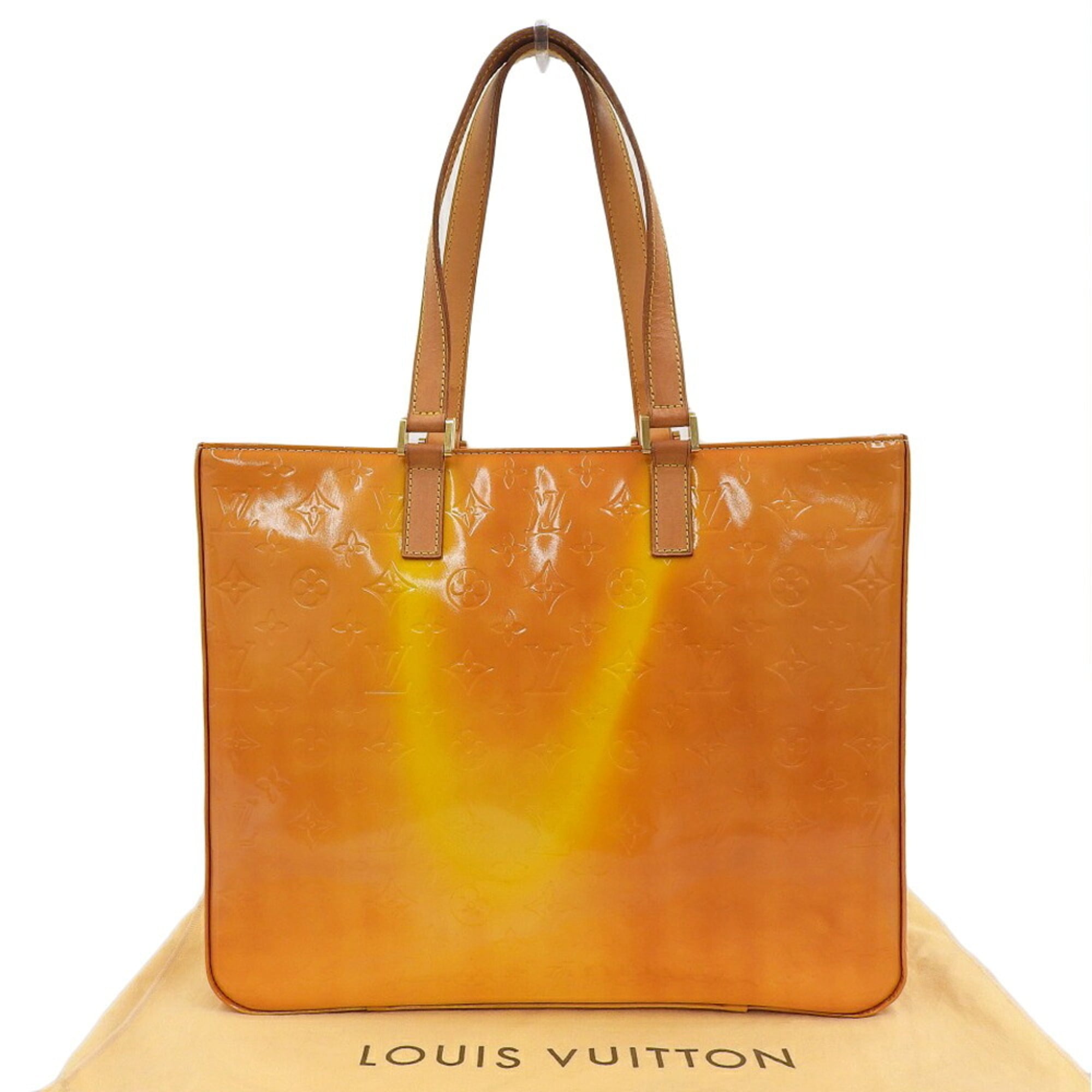 Louis Vuitton Monogram Yellow Monogram Vernis Leather Handbag Tote Bag (Pre-Owned)