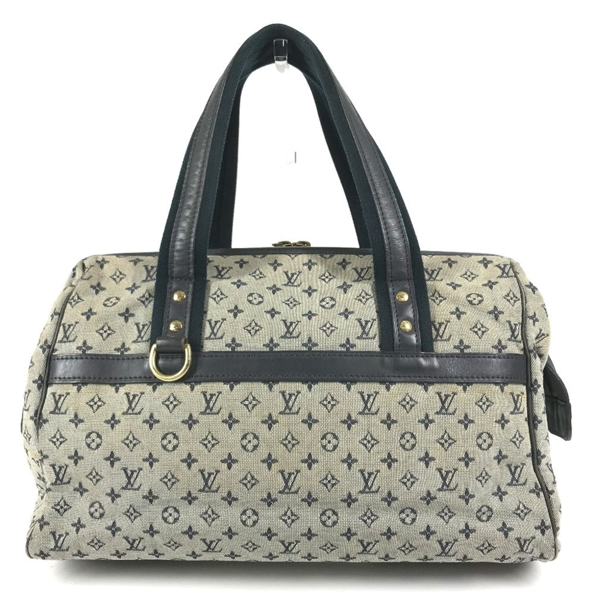 Louis Vuitton Navy Monogram Mini Boston Bag Handbag Shoulder Bag (Pre-Owned)
