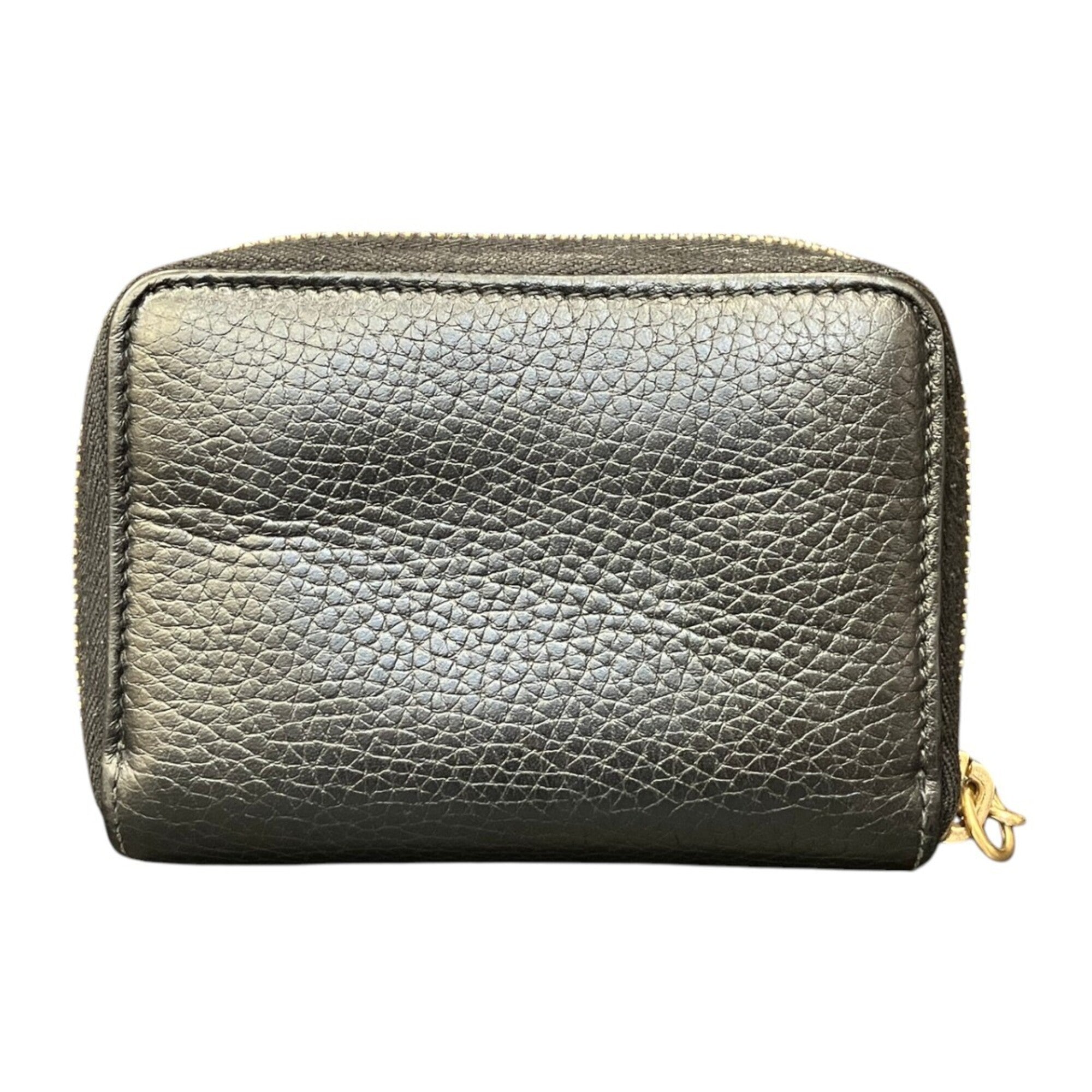 Gucci Black Leather Coin Purse/Coin Case (Pre-Owned)