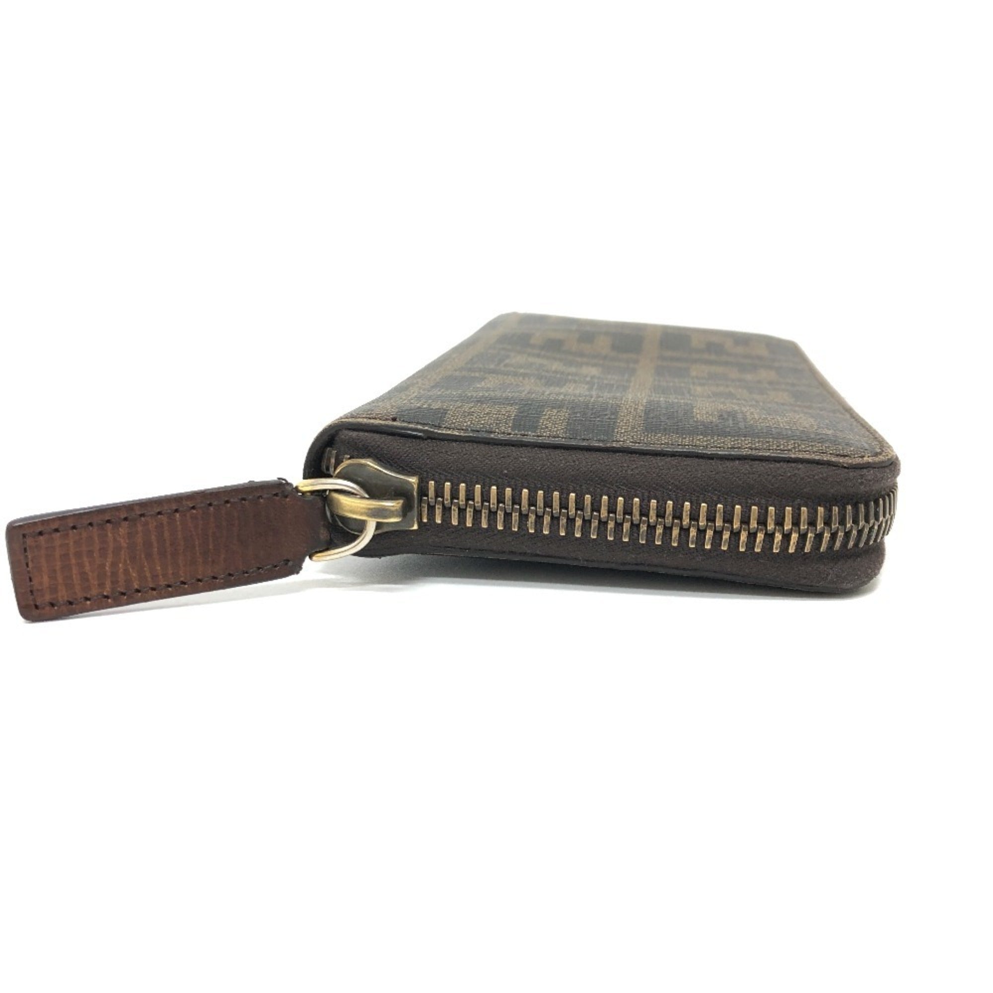 Fendi Brown Pvc Leather Long Wallet (Bi-Fold) (Pre-Owned)
