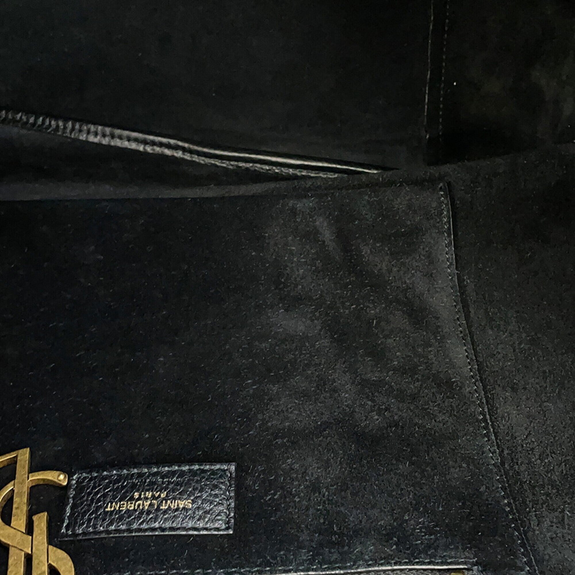 Yves Saint Laurent Black Handbag Tote Bag (Pre-Owned)