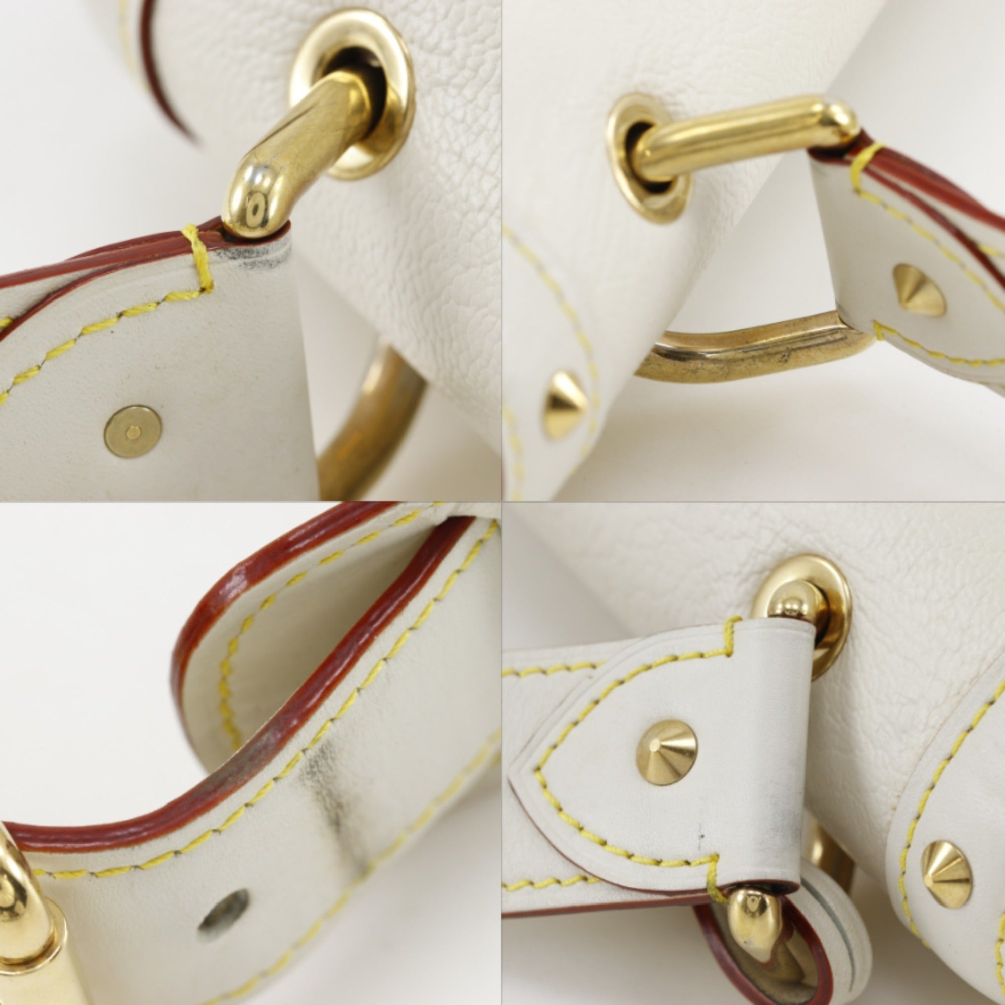 Louis Vuitton Blanc White Leather Shoulder Bag (Pre-Owned)