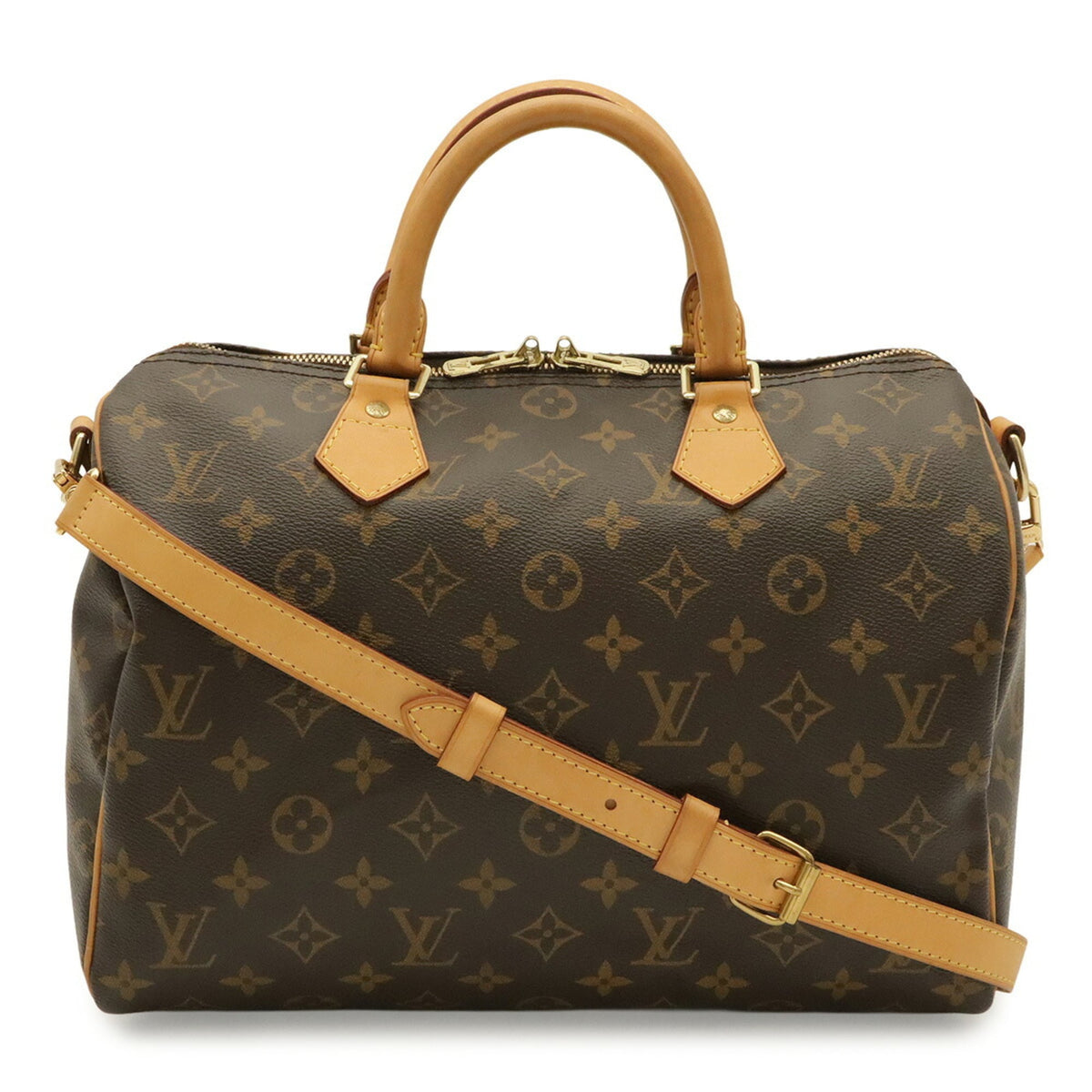 Louis Vuitton Brown Monogram White Monogram Boston Bag Handbag Shoulder Bag (Pre-Owned)