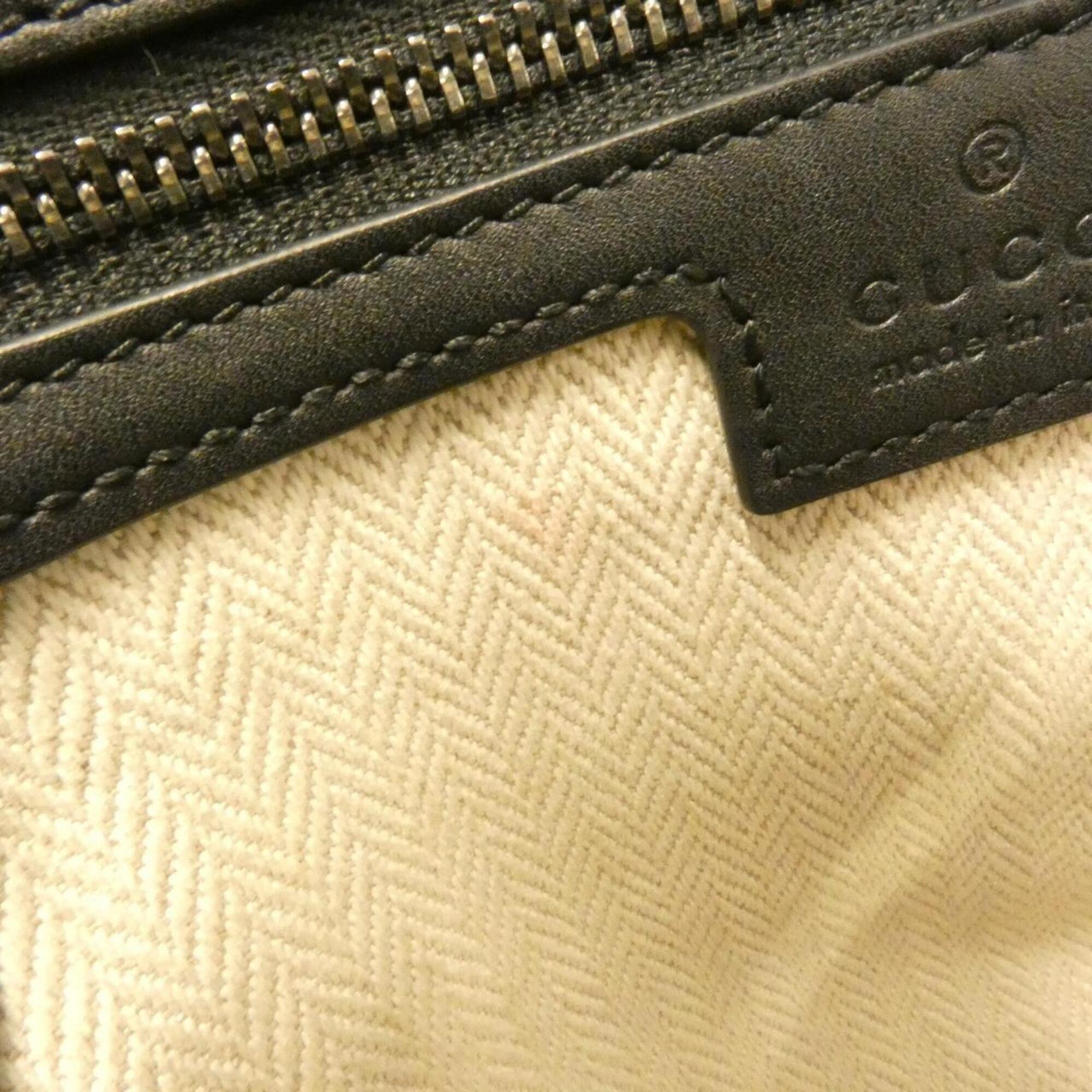 Gucci Black Coated Canvas Shoulder Bag (Pre-Owned)