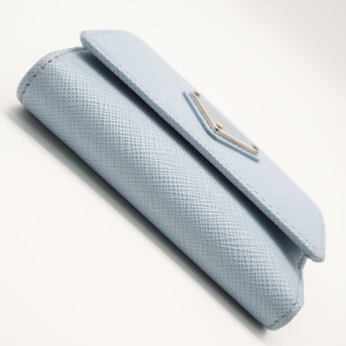 Prada Saffiano Blue Saffiano Wallet (Tri-Fold) (Pre-Owned)