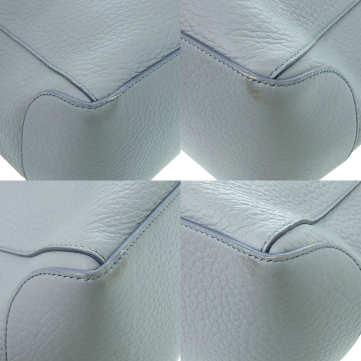 Tod's Blue Gray Leather Tote Bag (Pre-Owned)