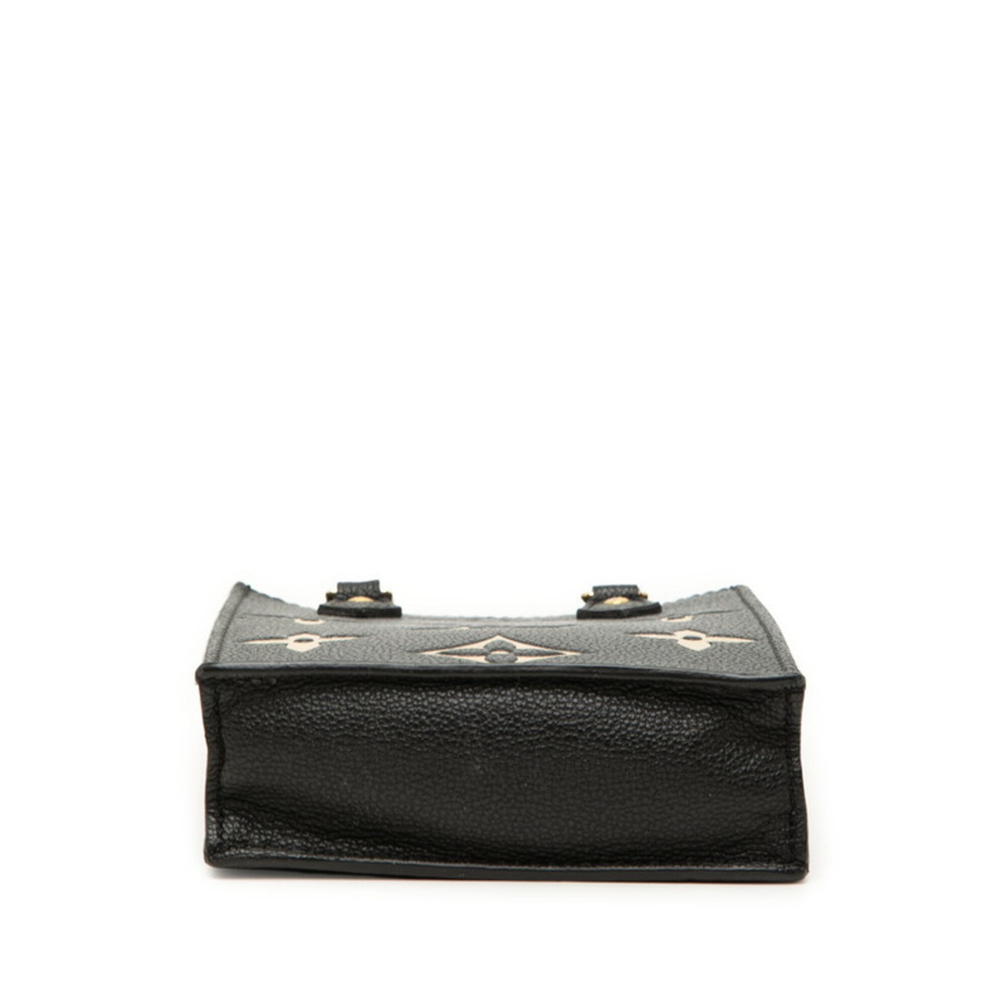 Louis Vuitton Monogram Empreinte Beige Black Noir Leather Handbag Shoulder Bag (Pre-Owned)