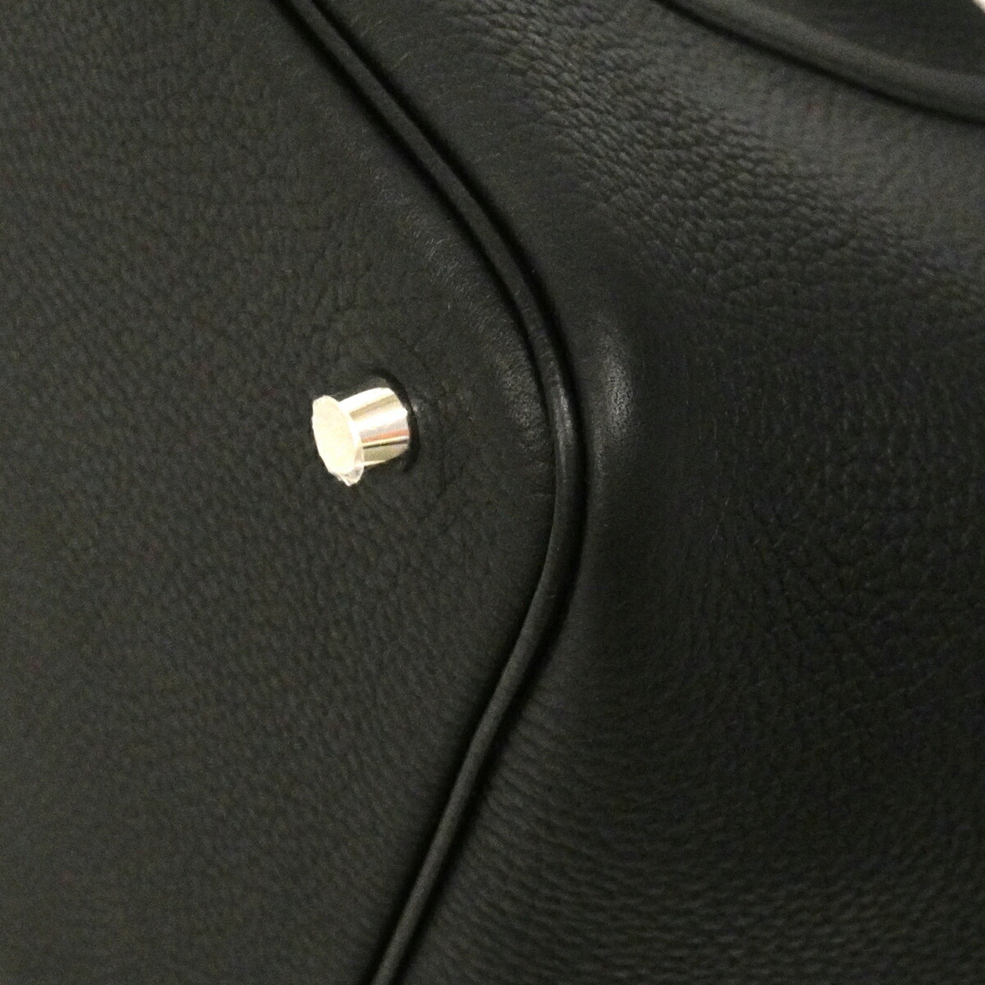 Hermes Black Taurillon Clemence Leather Handbag (Pre-Owned)