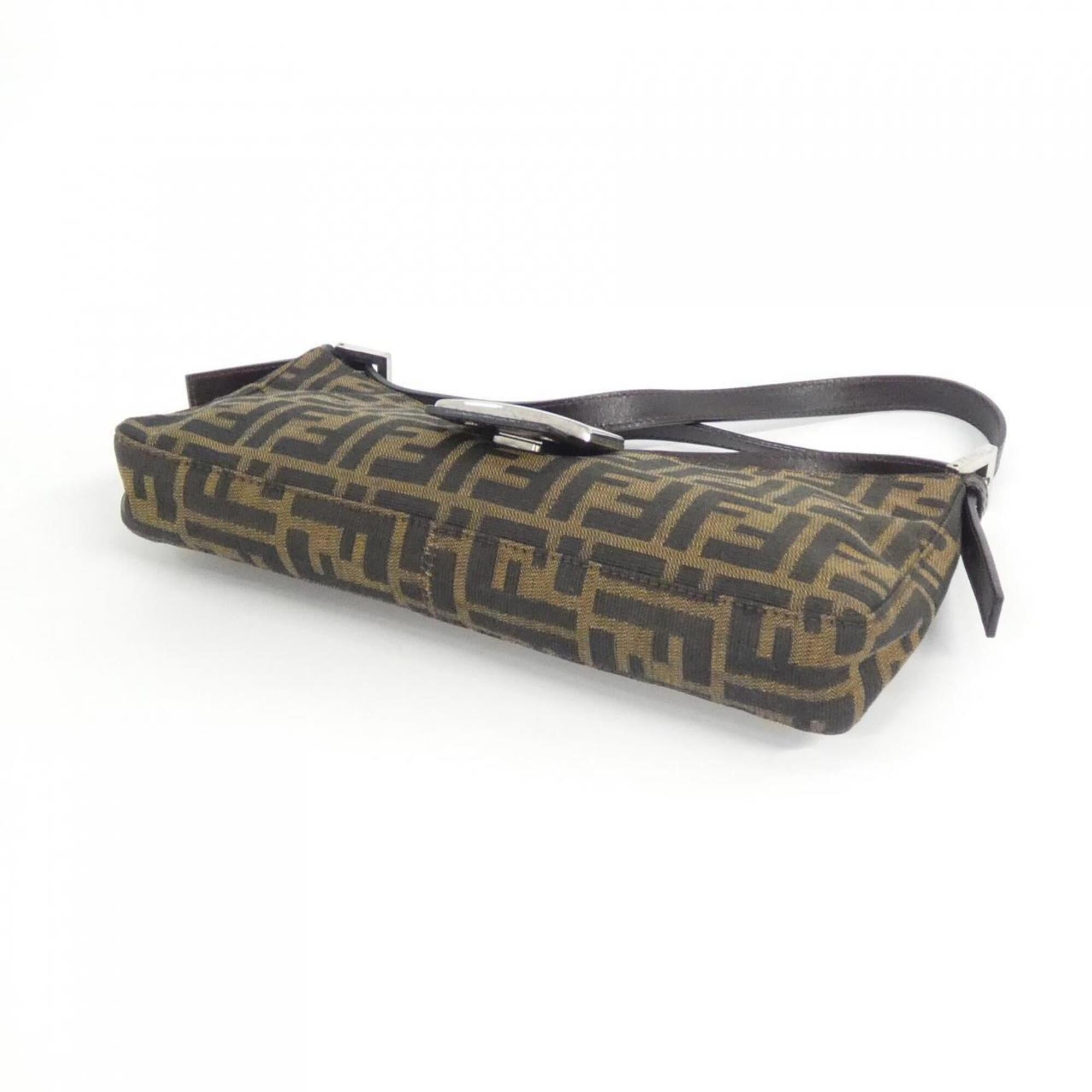 Fendi Brown Canvas Shoulder Bag (Pre-Owned)