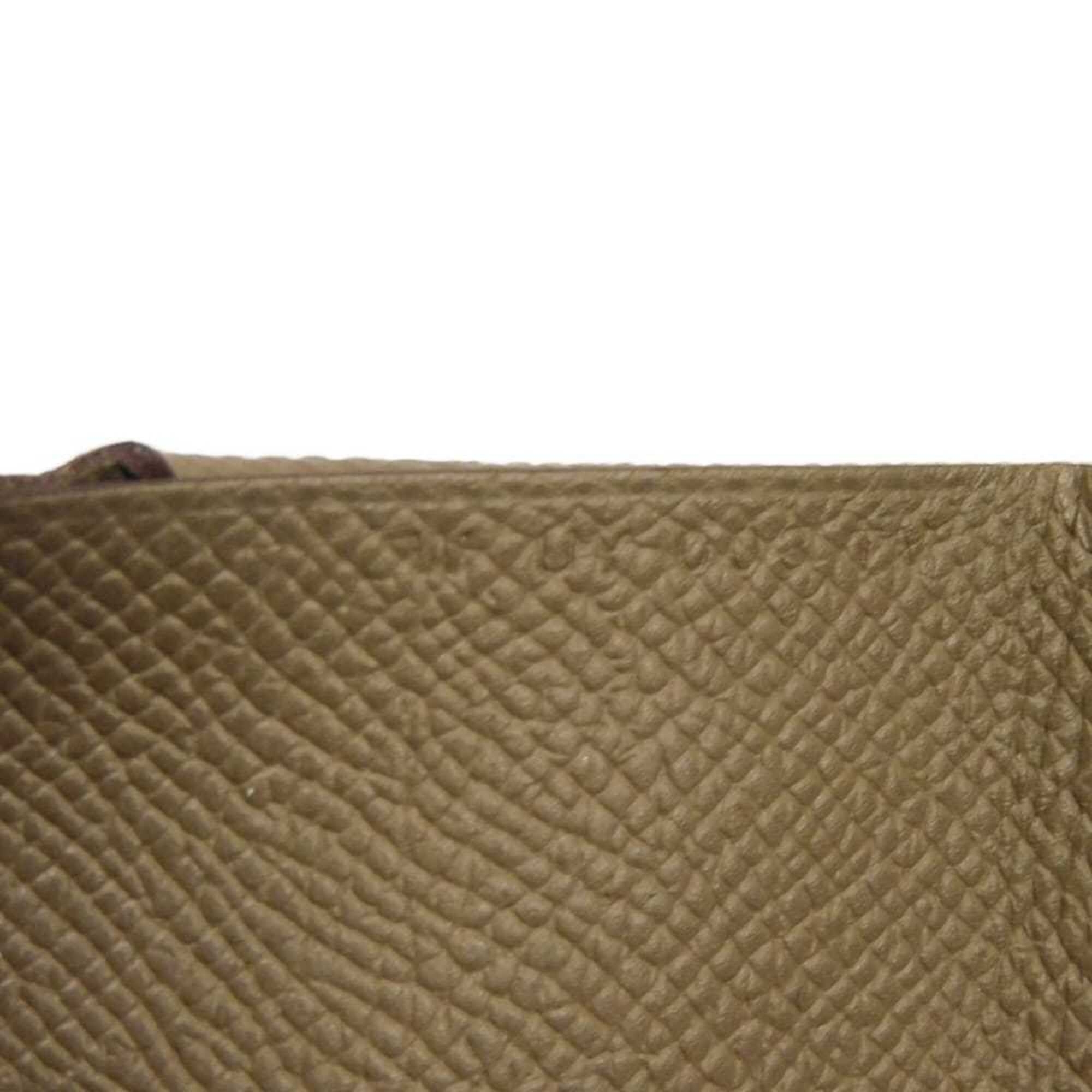 Hermes Etoupe Gray Grayish Epsom Leather Coin Purse/Coin Case (Pre-Owned)