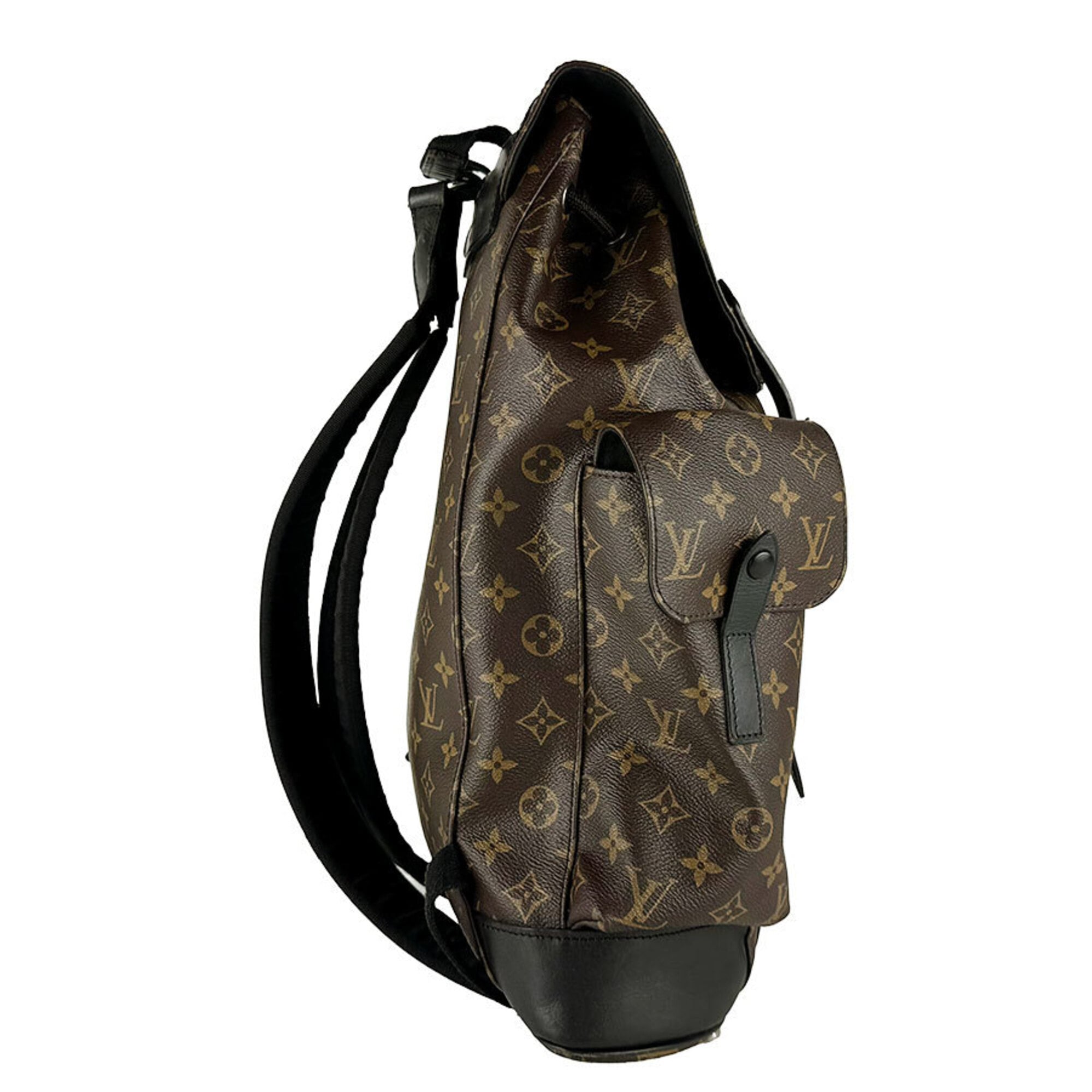 Louis Vuitton Black Brown Monogram Macassar Backpack (Pre-Owned)