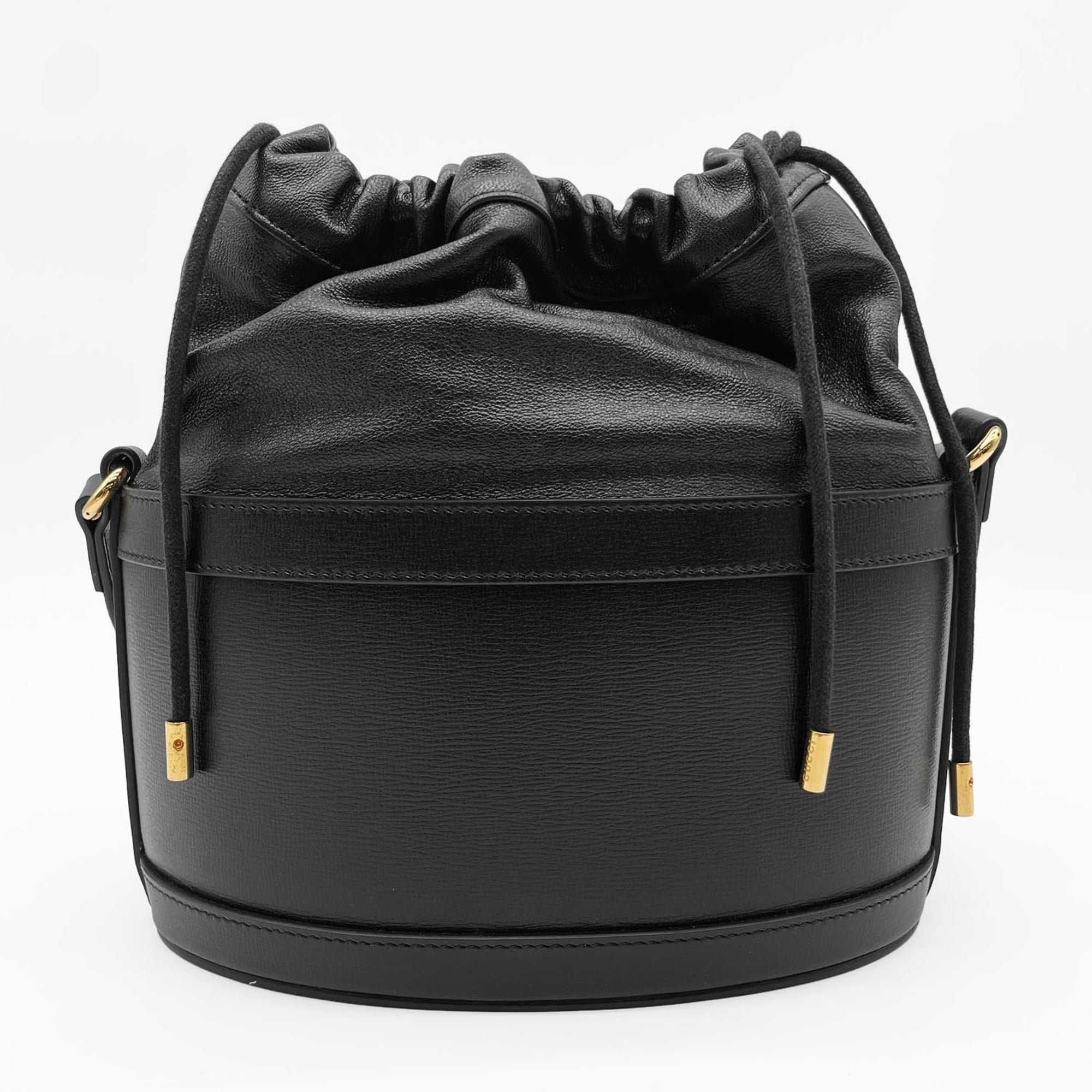 Gucci Horsebit Black Leather Shoulder Bag (Pre-Owned)