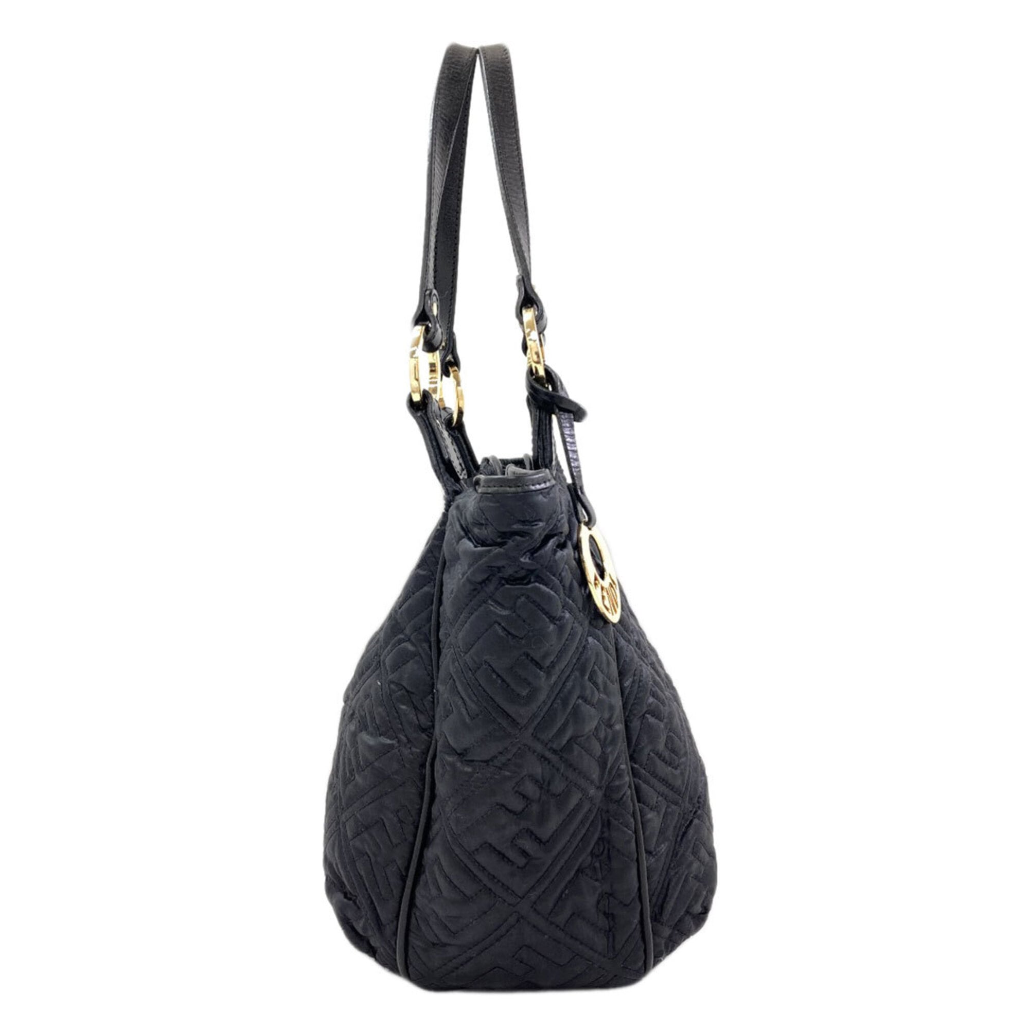 Fendi Zucca Black Nylon Tote Bag (Pre-Owned)