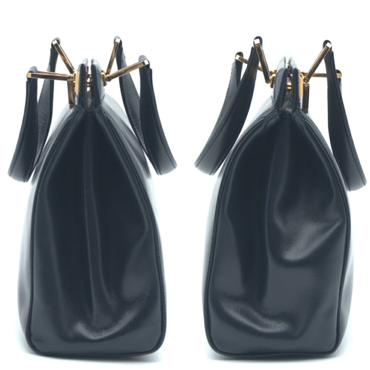 Gucci Dark Navy Leather Tote Bag (Pre-Owned)