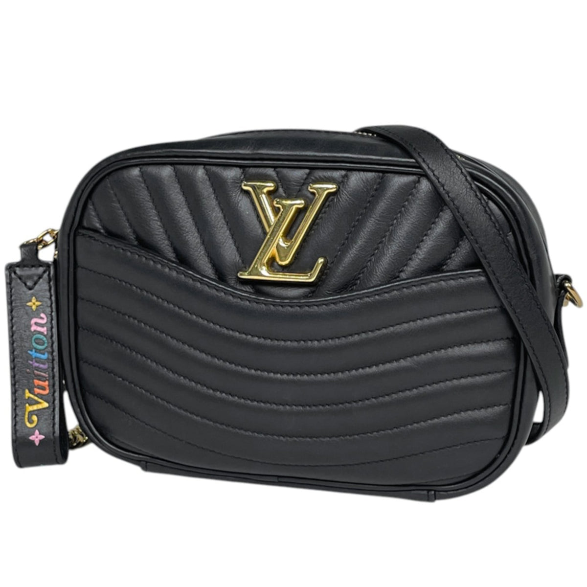 Louis Vuitton Black Noir Leather Shoulder Bag (Pre-Owned)