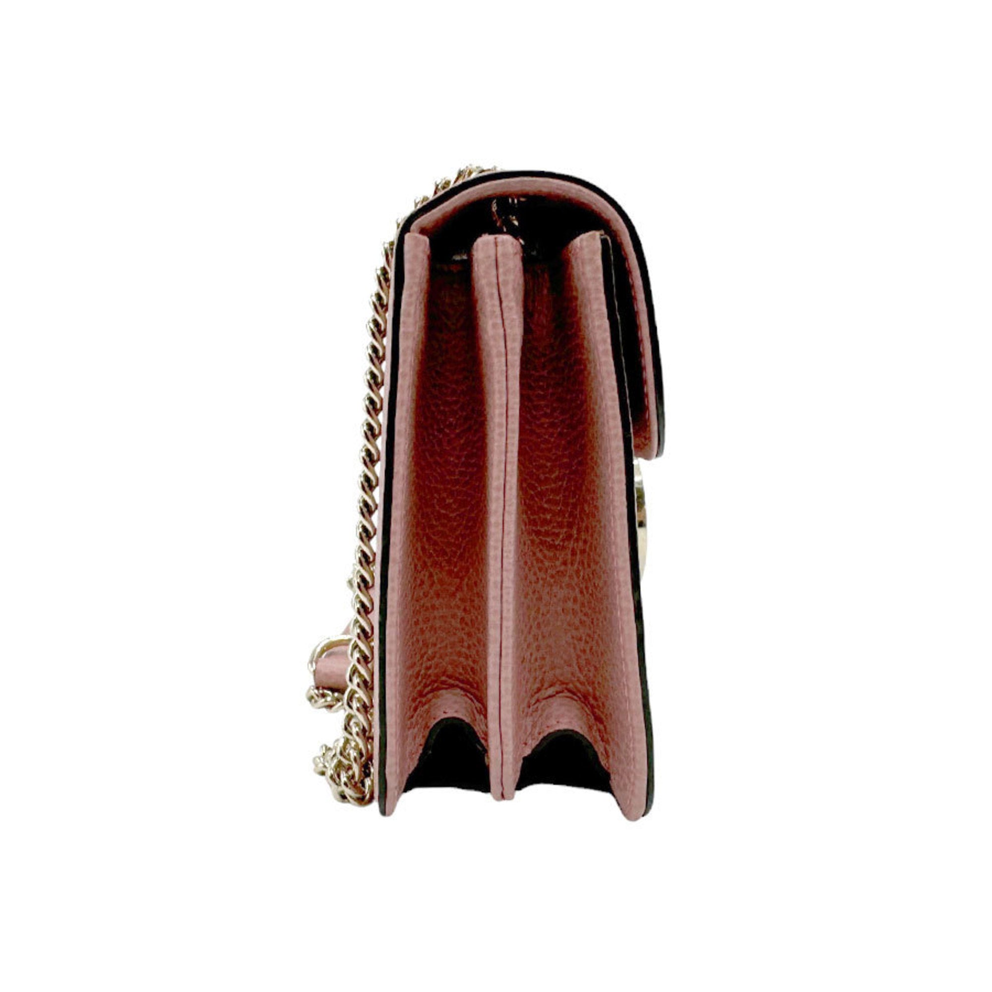 Gucci Pink Leather Shoulder Bag (Pre-Owned)